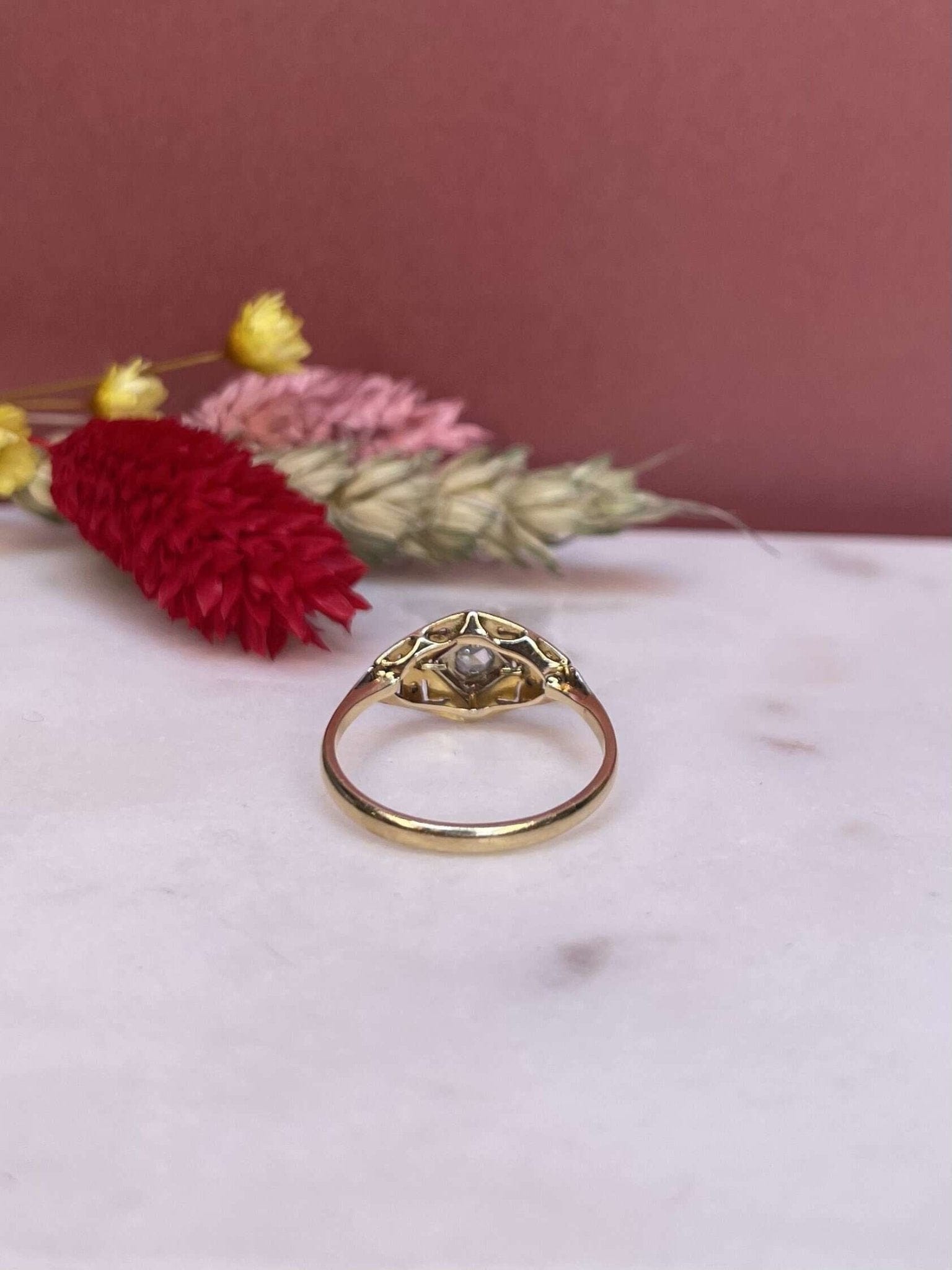 Bague Art - Déco Diamants 0.13 carat "Patricia" - Elliade Paris