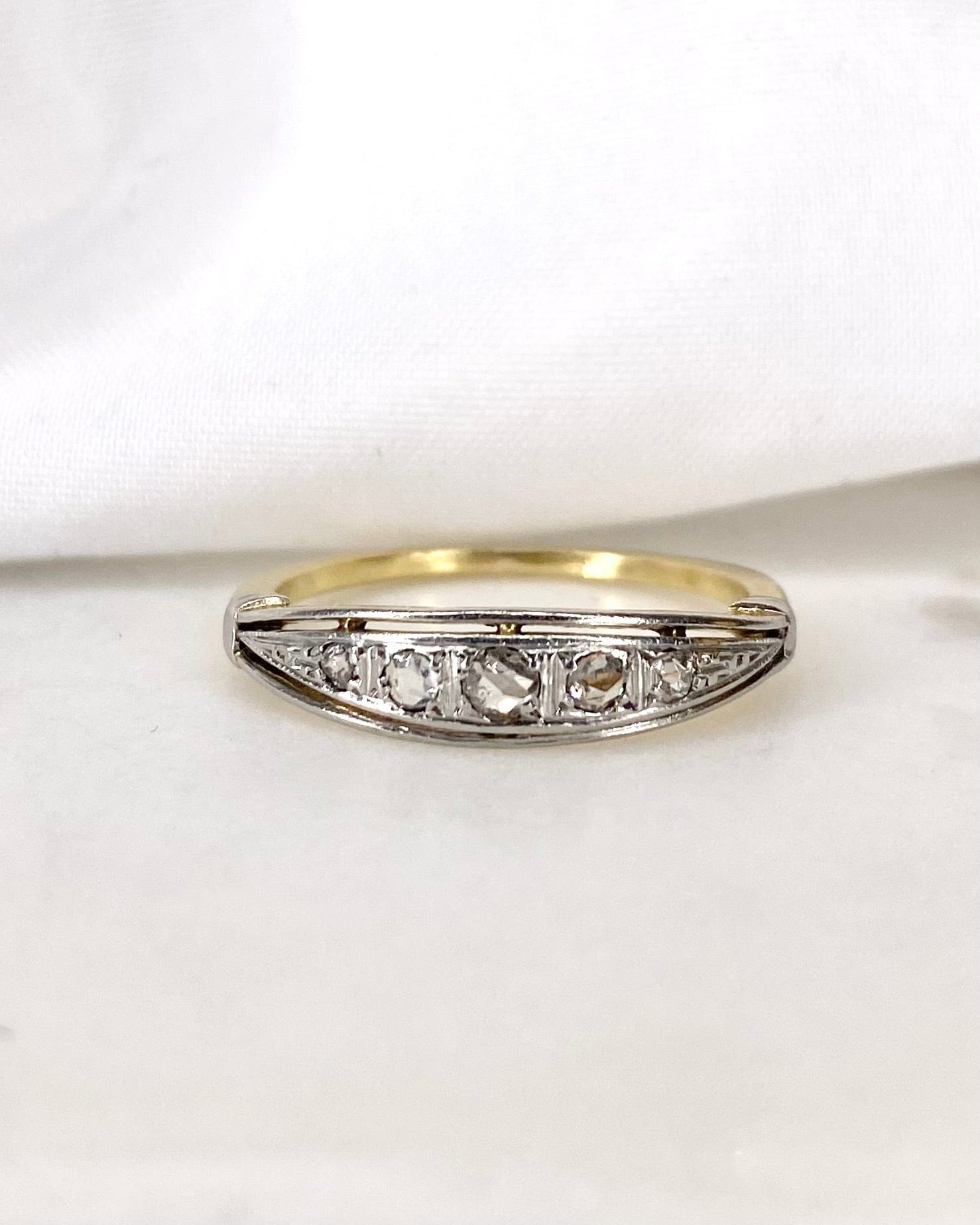 Bague Art Déco Diamants 0.14 carat "Martha" - Elliade Paris