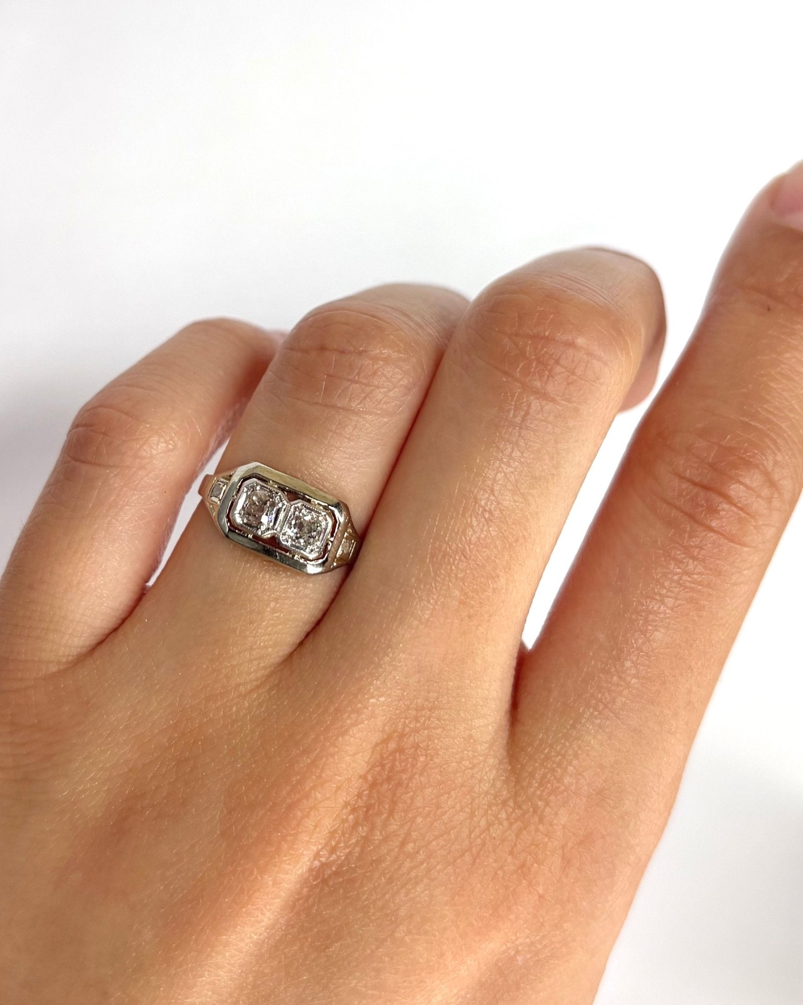 Bague Art - Déco Diamants 0.20 carat "Moïra" - Elliade Paris