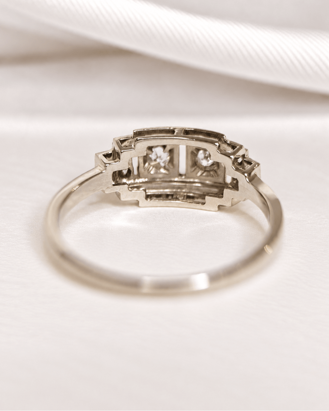 Bague Art-Déco Diamants 0.21 carat "Auxane" - Elliade Paris