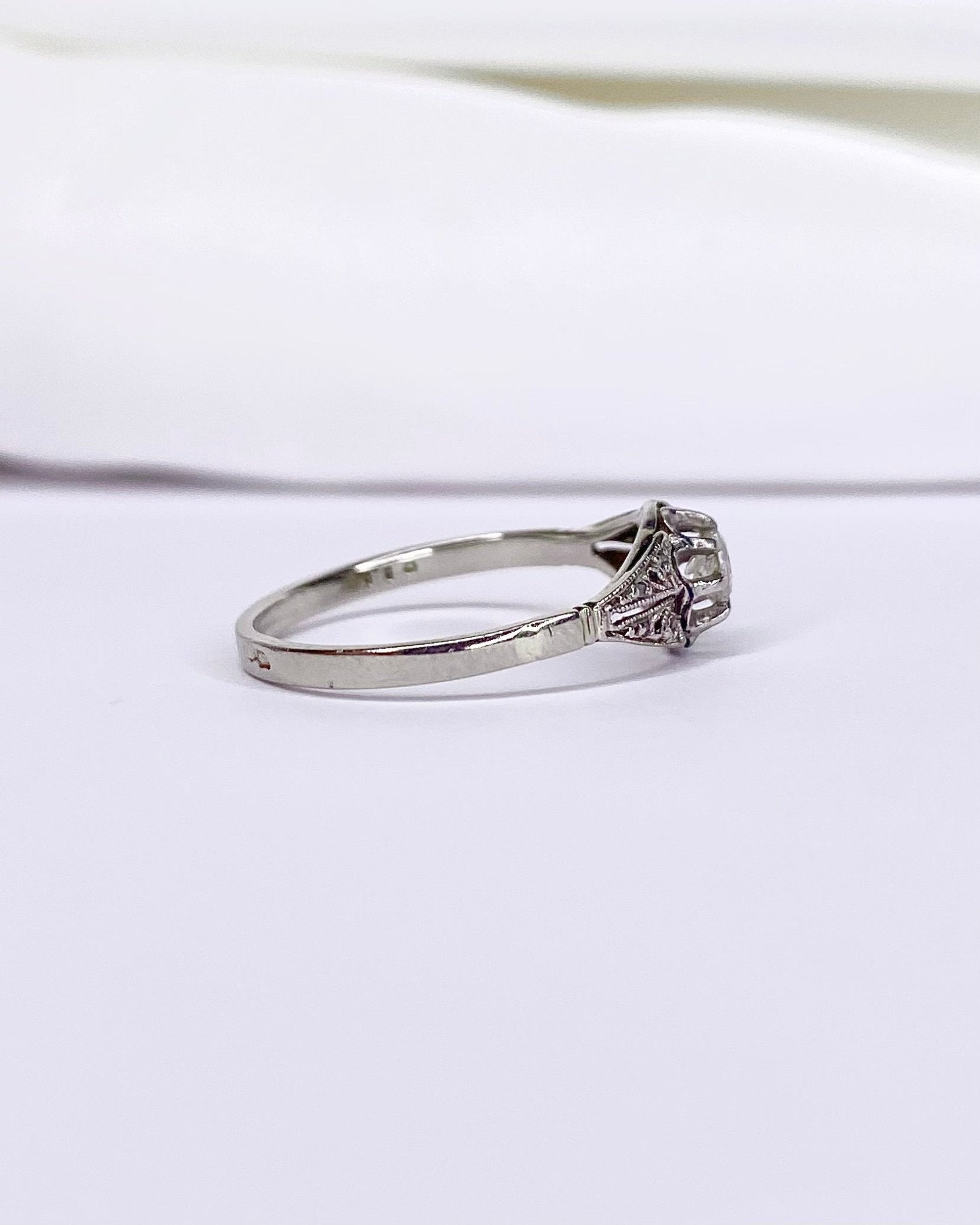 Bague Art - Déco Diamants 0.21 carat "Guillia" - Elliade Paris