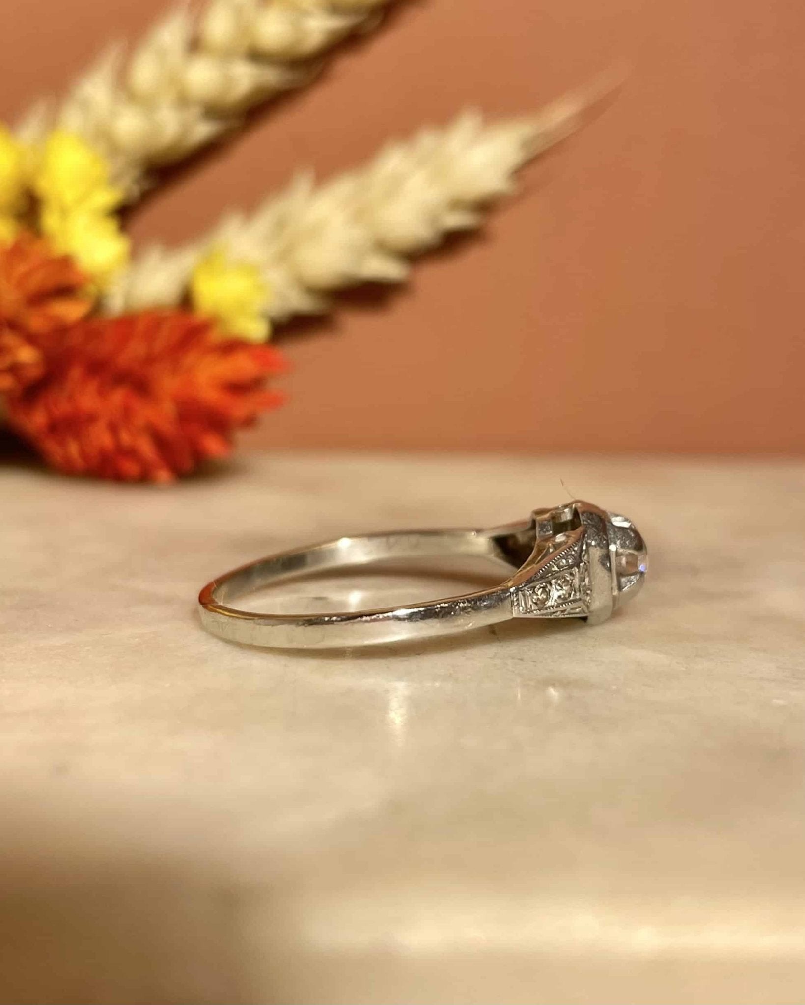 Bague Art - Déco Diamants 0.21 carat "Juniper" - Elliade Paris