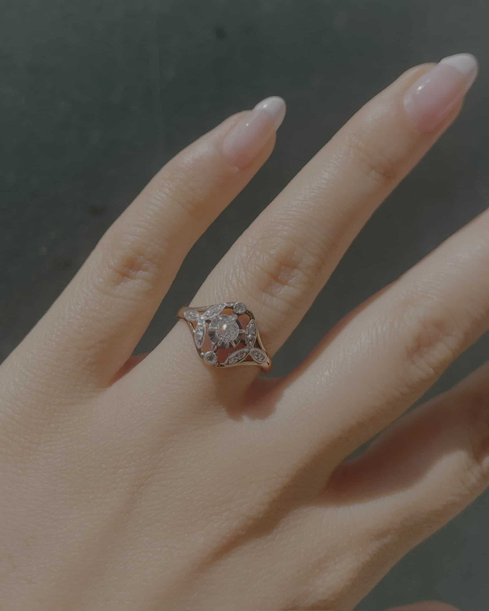 Bague Art - Déco Diamants 0.23 carat "Callie" - Elliade Paris