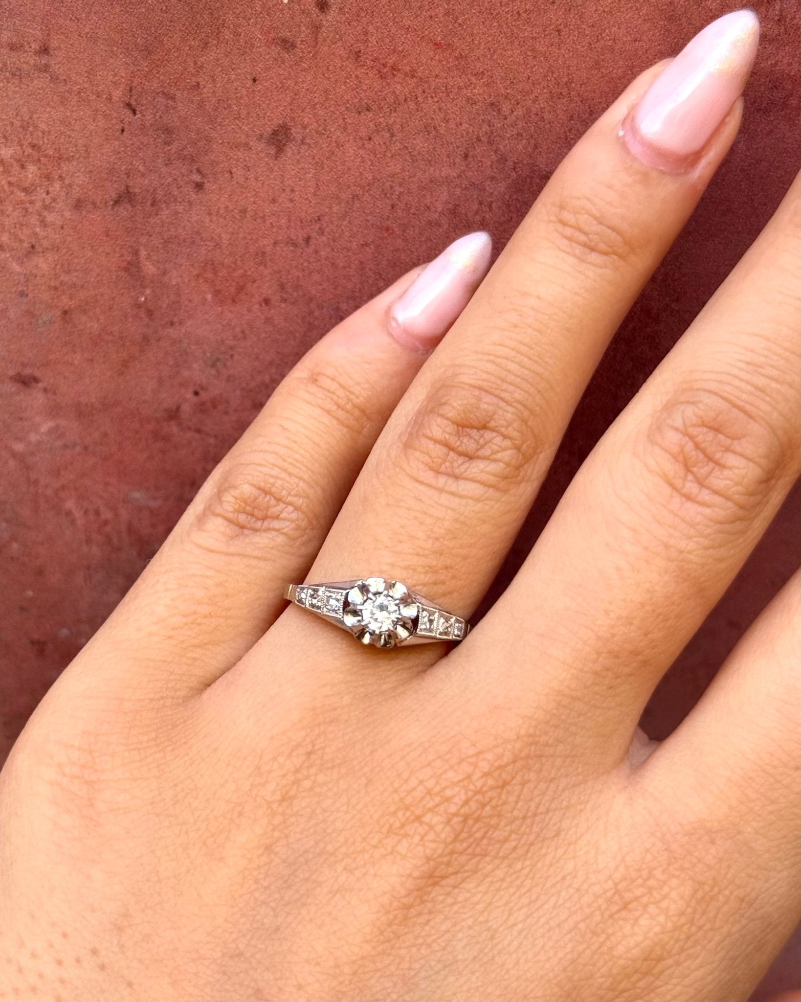 Bague Art-Déco Diamants 0.23 carat "Hervé" - Elliade Paris