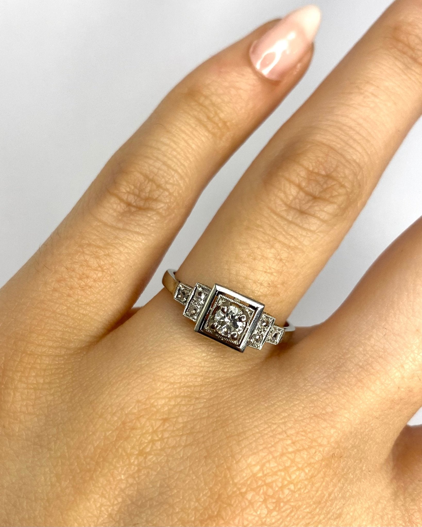 Bague Art - Déco Diamants 0.23 carat "Paula" - Elliade Paris
