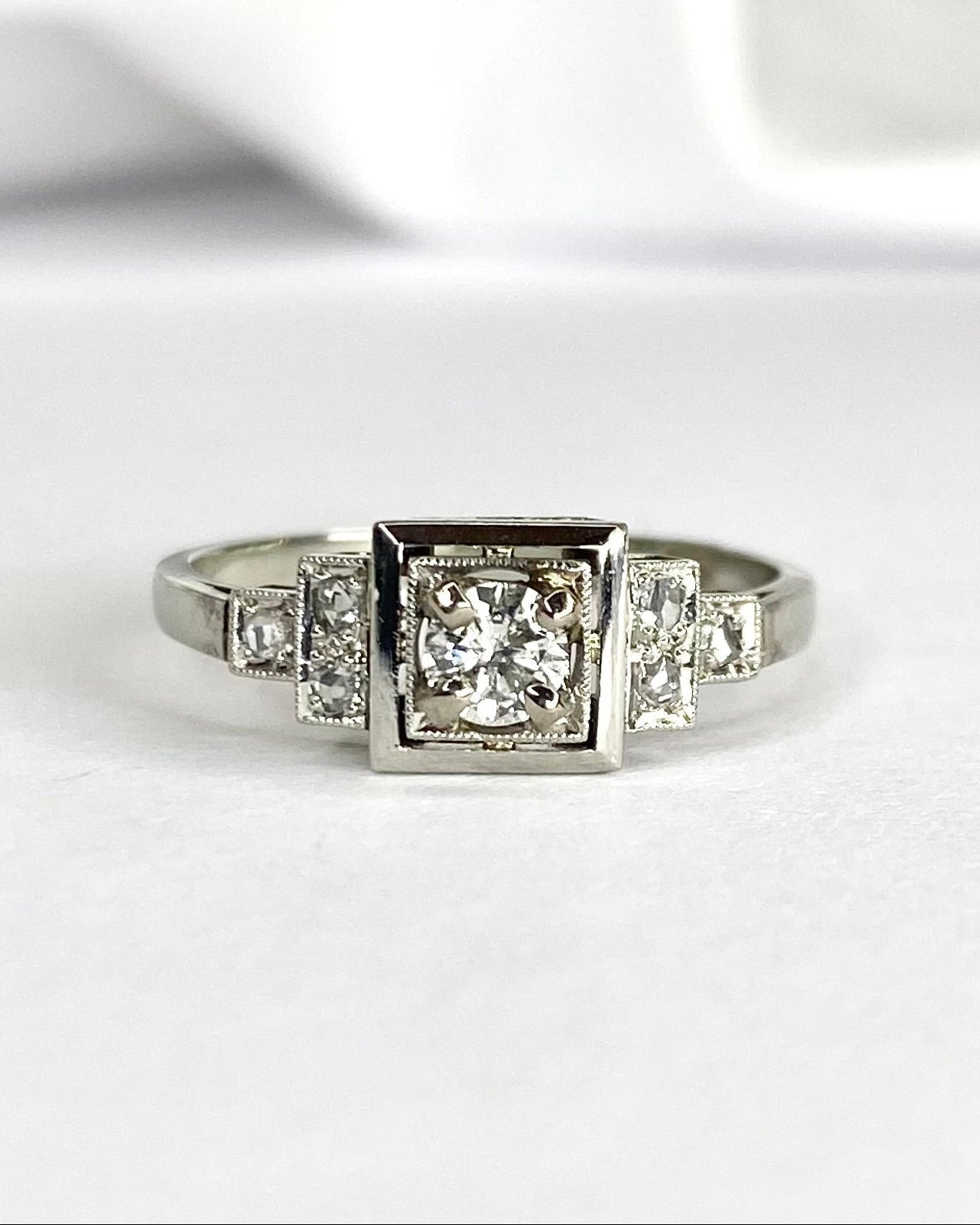 Bague Art - Déco Diamants 0.23 carat "Paula" - Elliade Paris