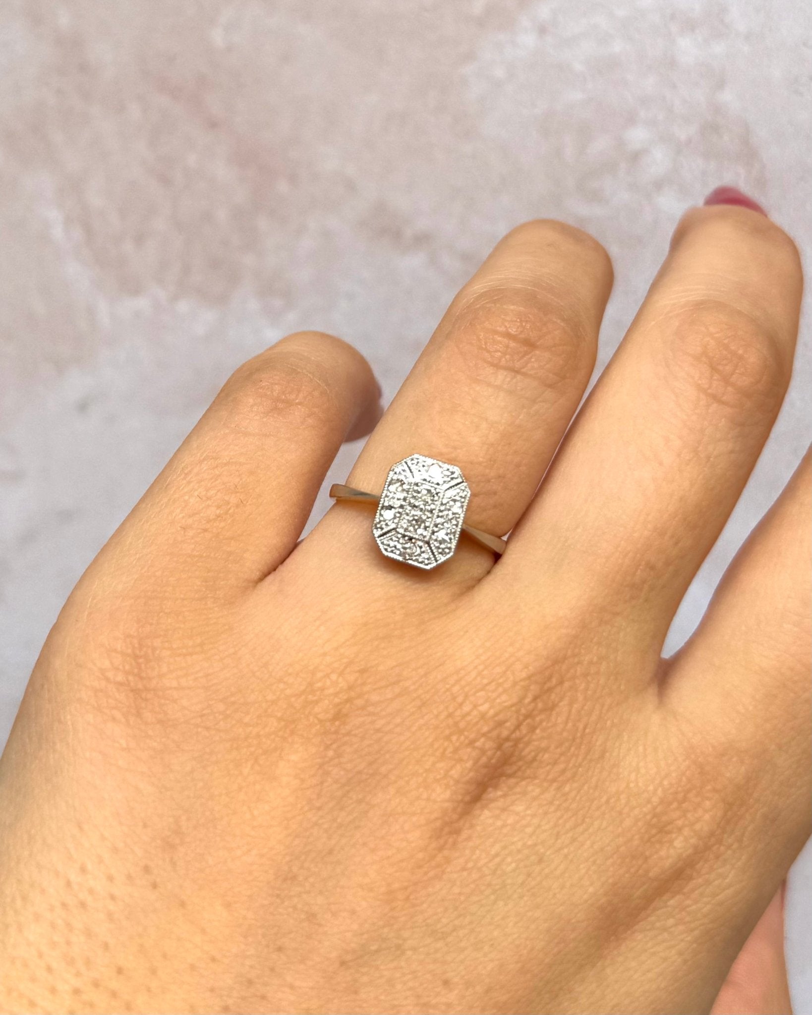Bague Art-Déco Diamants 0.24 carat "Marie" - Elliade Paris