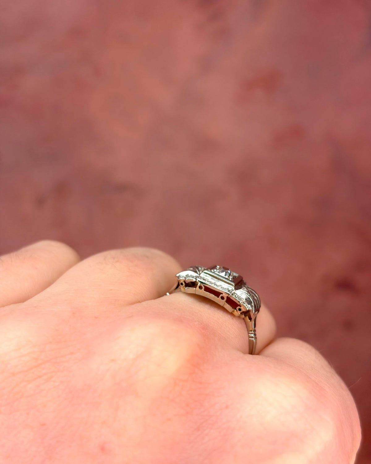 Bague Art-Déco Diamants 0.30 carat "Emy" - Elliade Paris