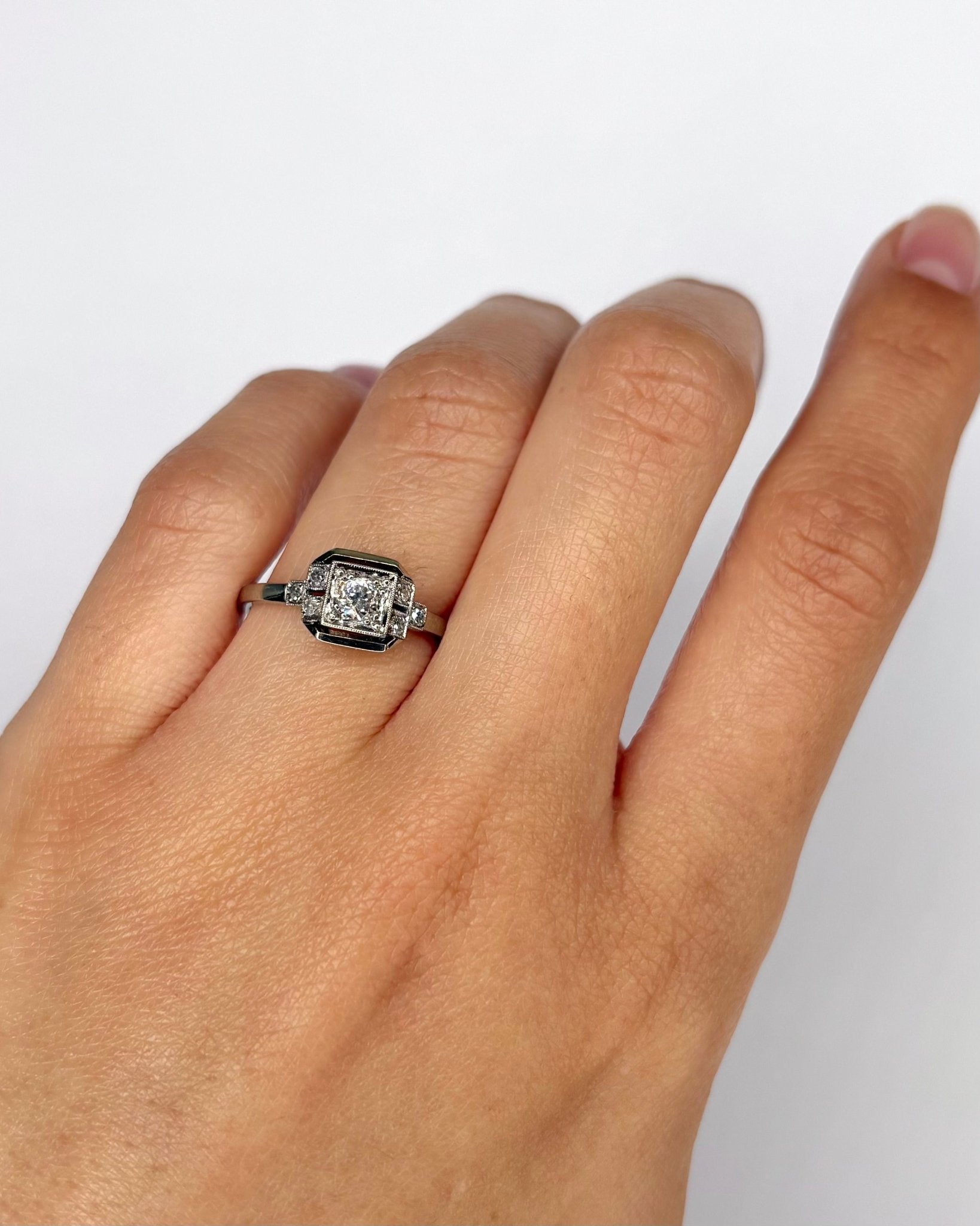 Bague Art Déco Diamants 0.30 carat "Juliana" - Elliade Paris