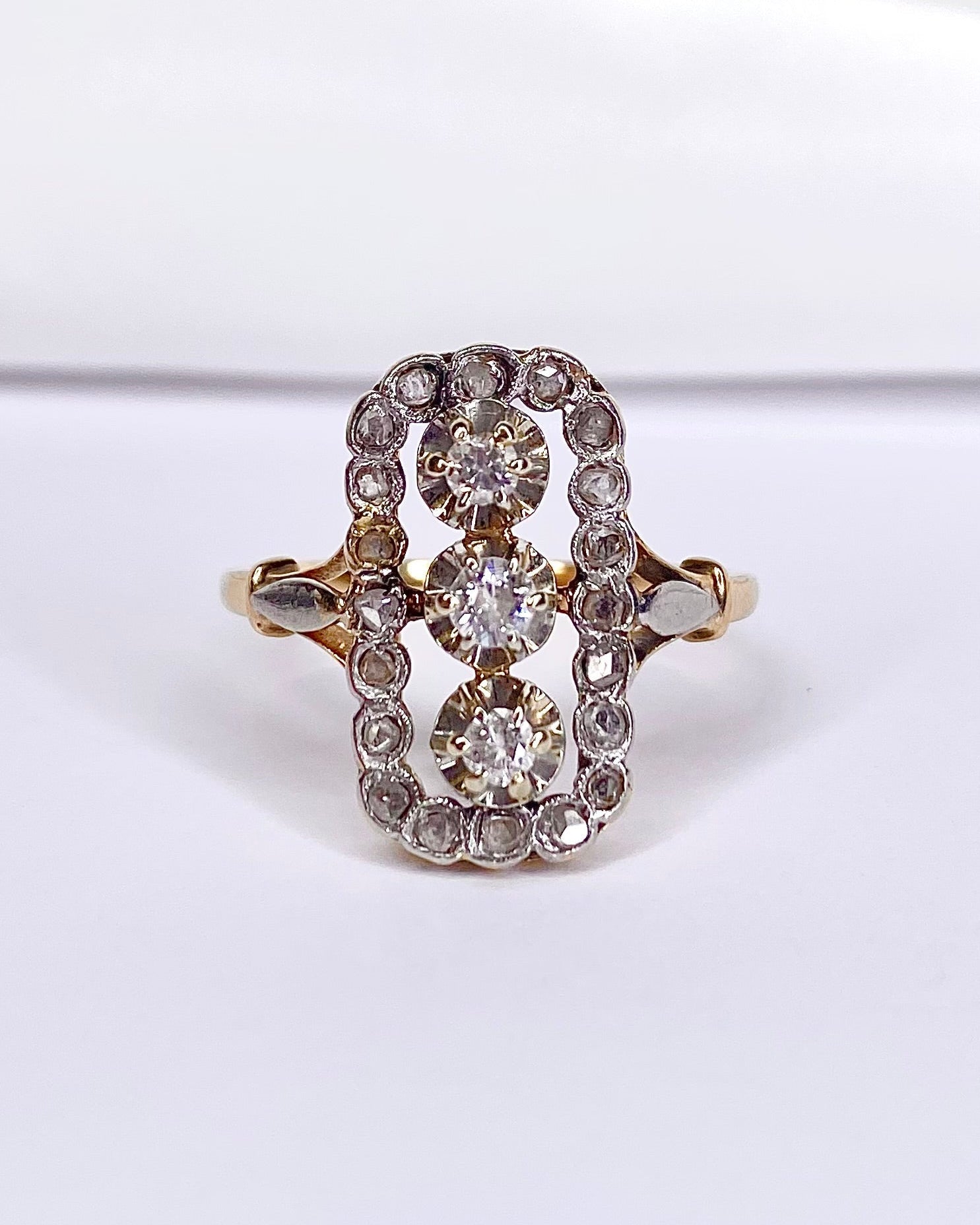 Bague Art - Déco Diamants 0.30 carat "Léorine" - Elliade Paris