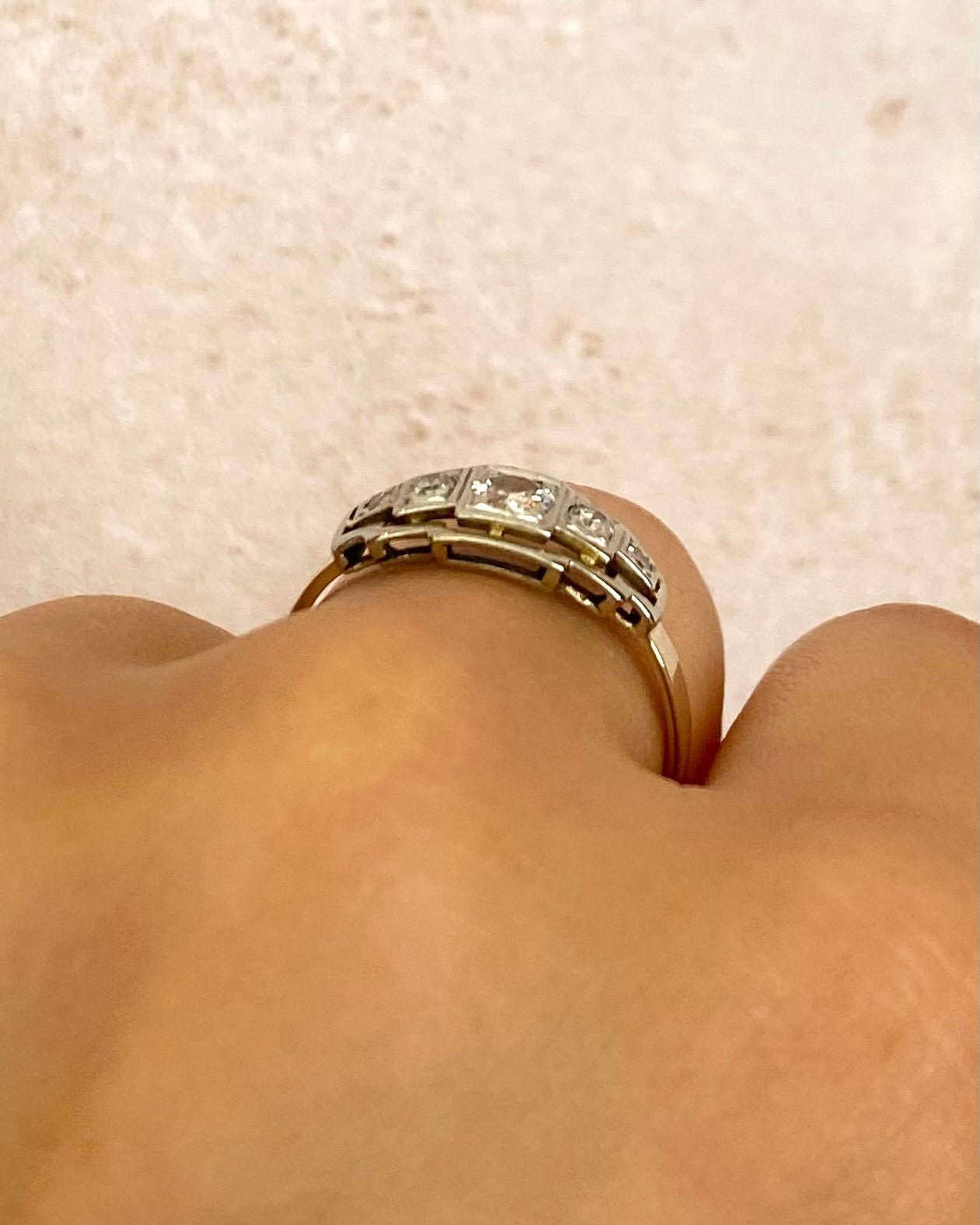 Bague Art-Déco Diamants 0.32 carat "Alina" - Elliade Paris