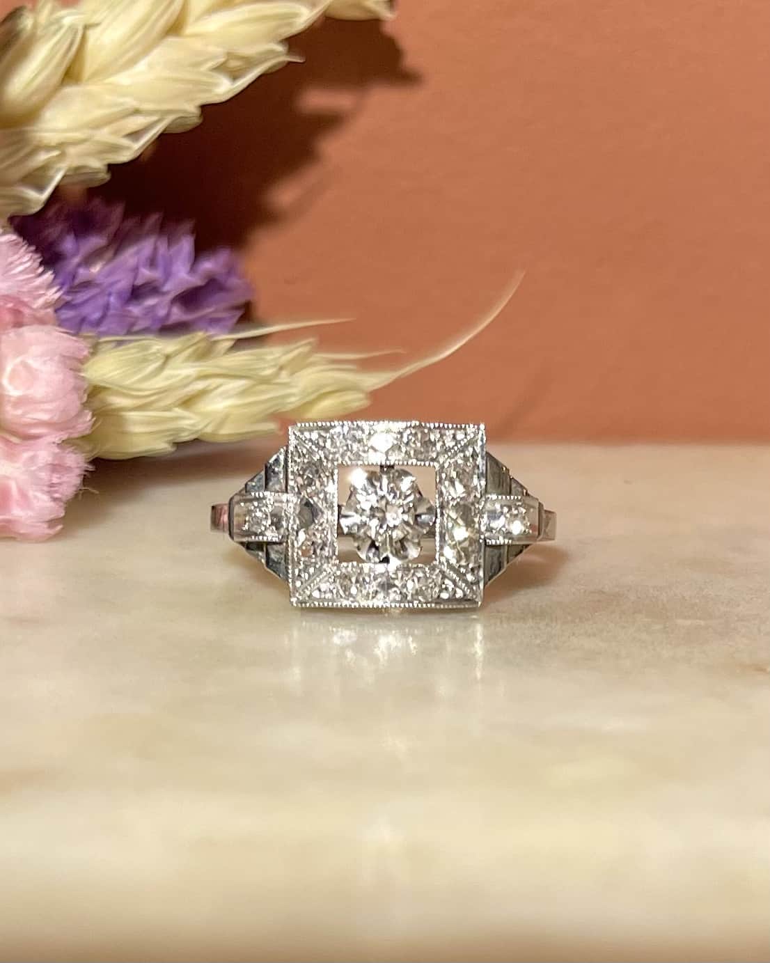 Bague Art - déco Diamants 0.32 carat "Judson" - Elliade Paris