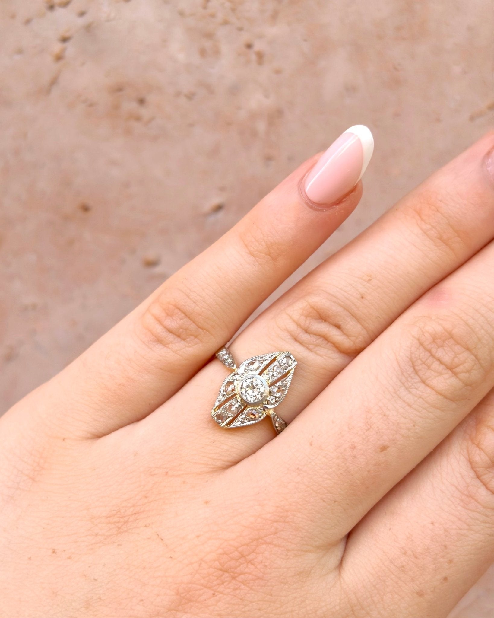 Bague Art - Déco Diamants 0.36 carat "Dorine" - Elliade Paris