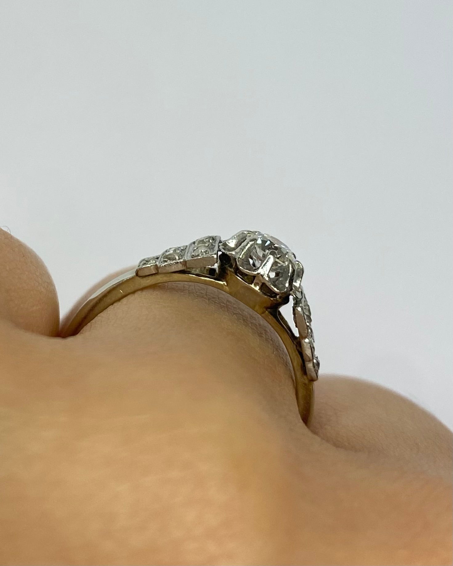 Bague Art Déco Diamants 0.36 carat "Yuna" - Elliade Paris