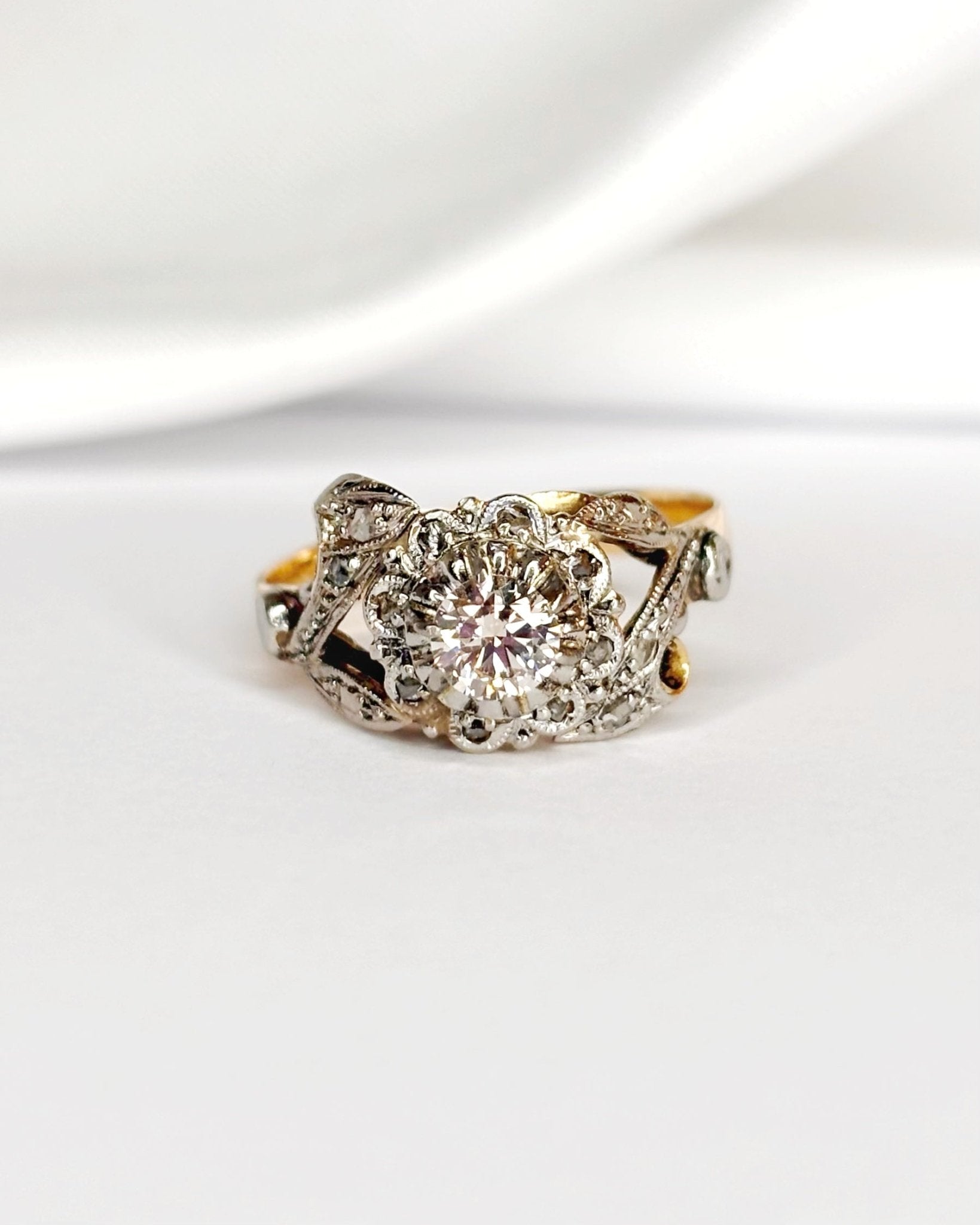 Bague Art Déco Diamants 0.37 carat "Apolline" - Elliade Paris