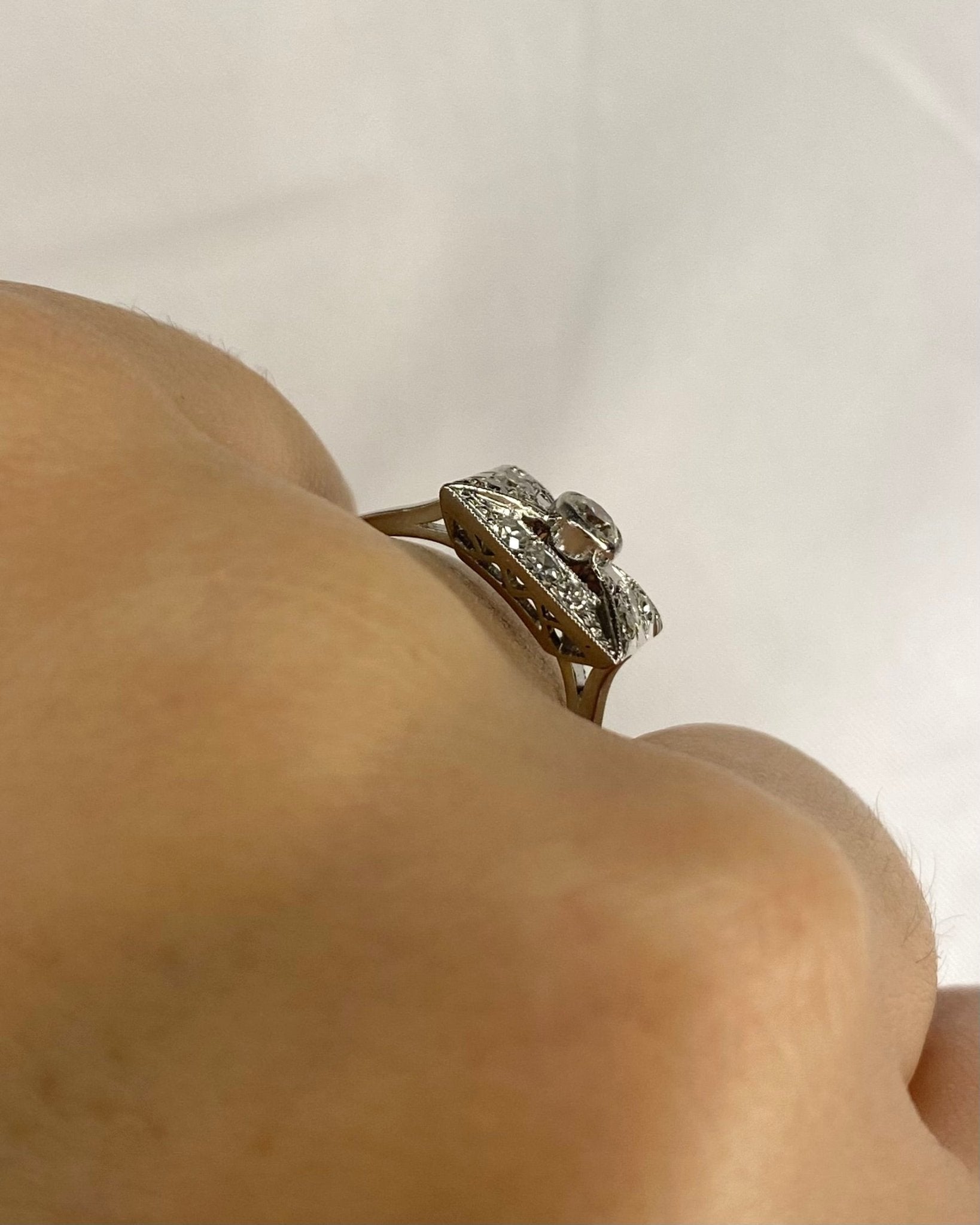 Bague Art Déco Diamants 0.43 carat "Laura" - Elliade Paris