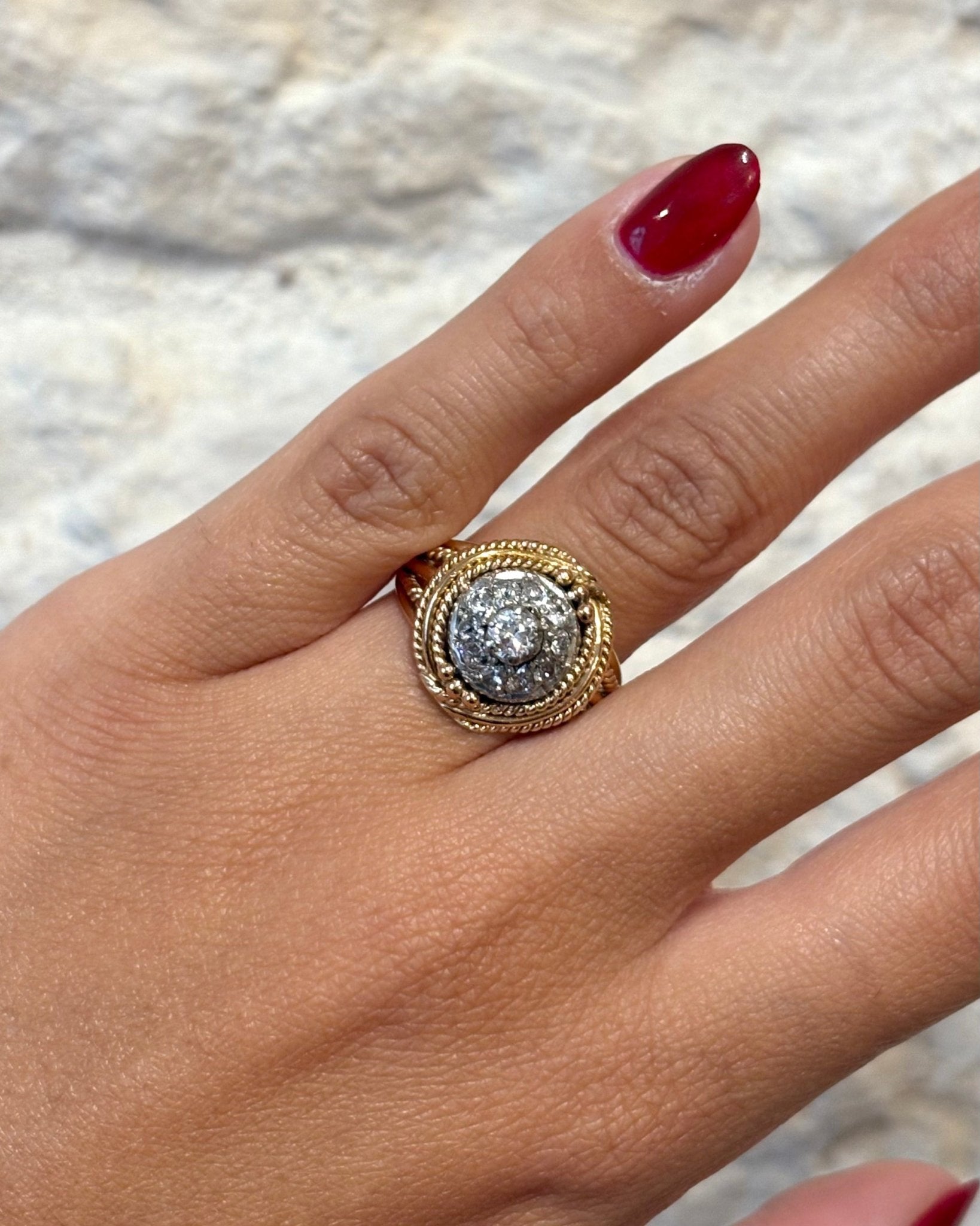 Bague Art Déco Diamants 0.45 carat "Océanie" - Elliade Paris