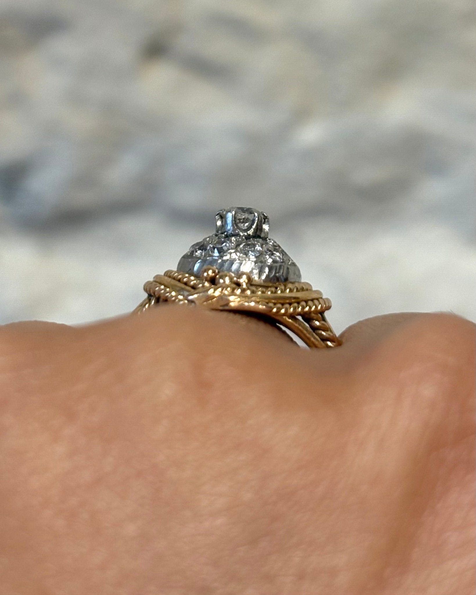 Bague Art Déco Diamants 0.45 carat "Océanie" - Elliade Paris