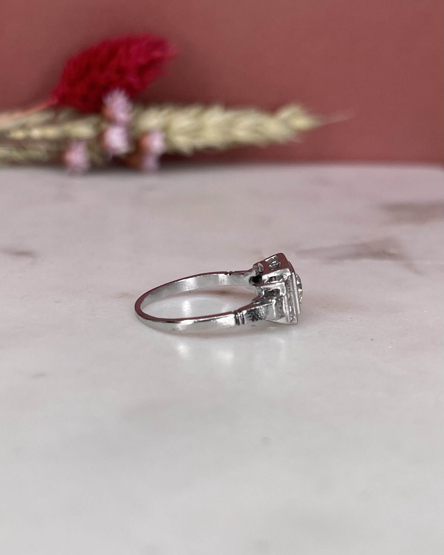 Bague Art - Déco Diamants 0.50 carat "Elsa" - Elliade Paris