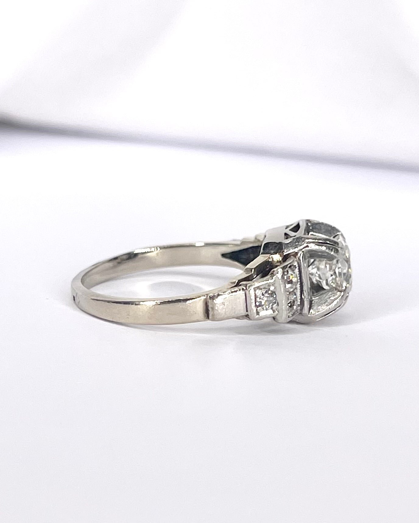 Bague Art Deco Diamants 0.50 carat "Milie" - Elliade Paris