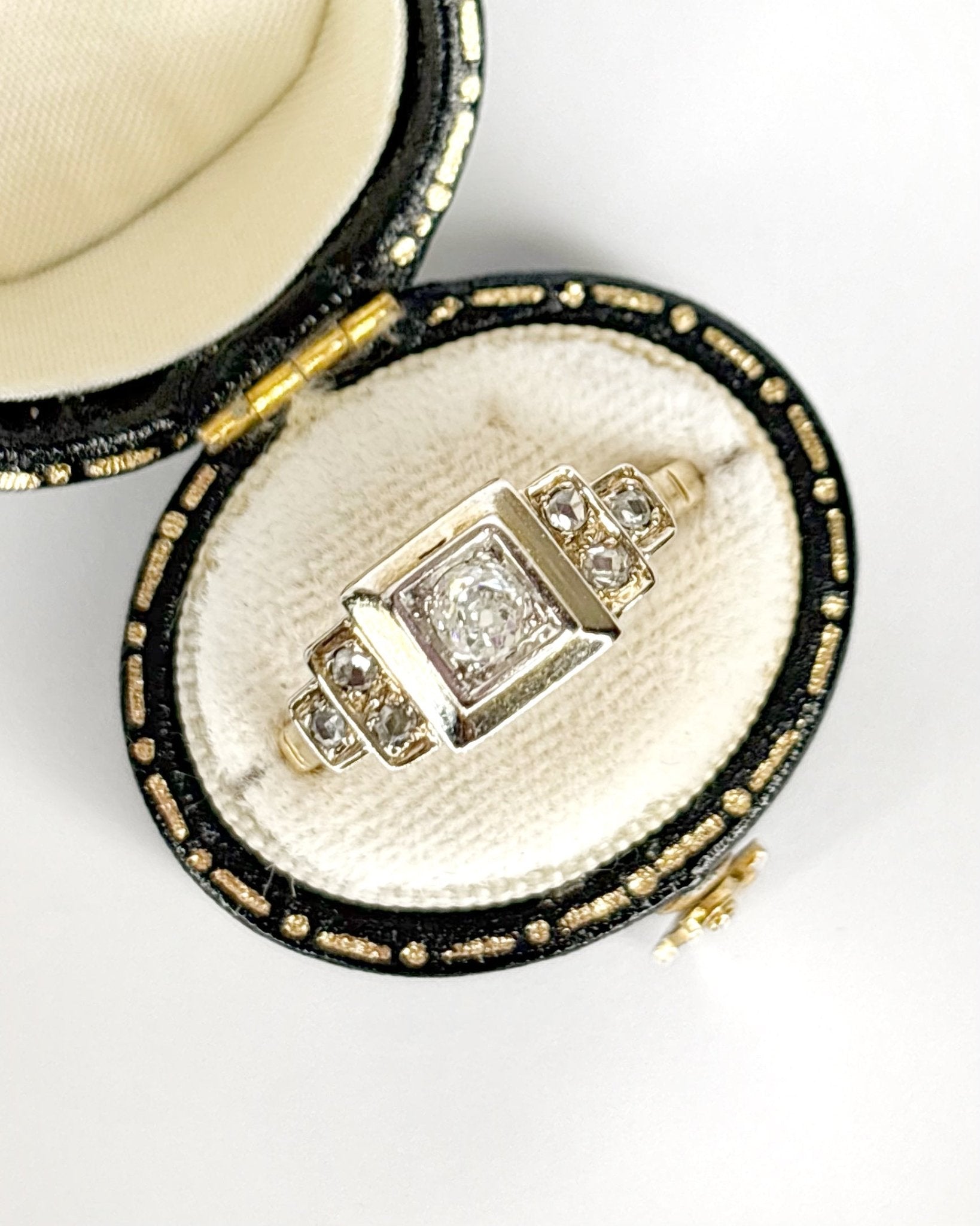 Bague Art - Déco Diamants 0.53 carat "Sarah" - Elliade Paris