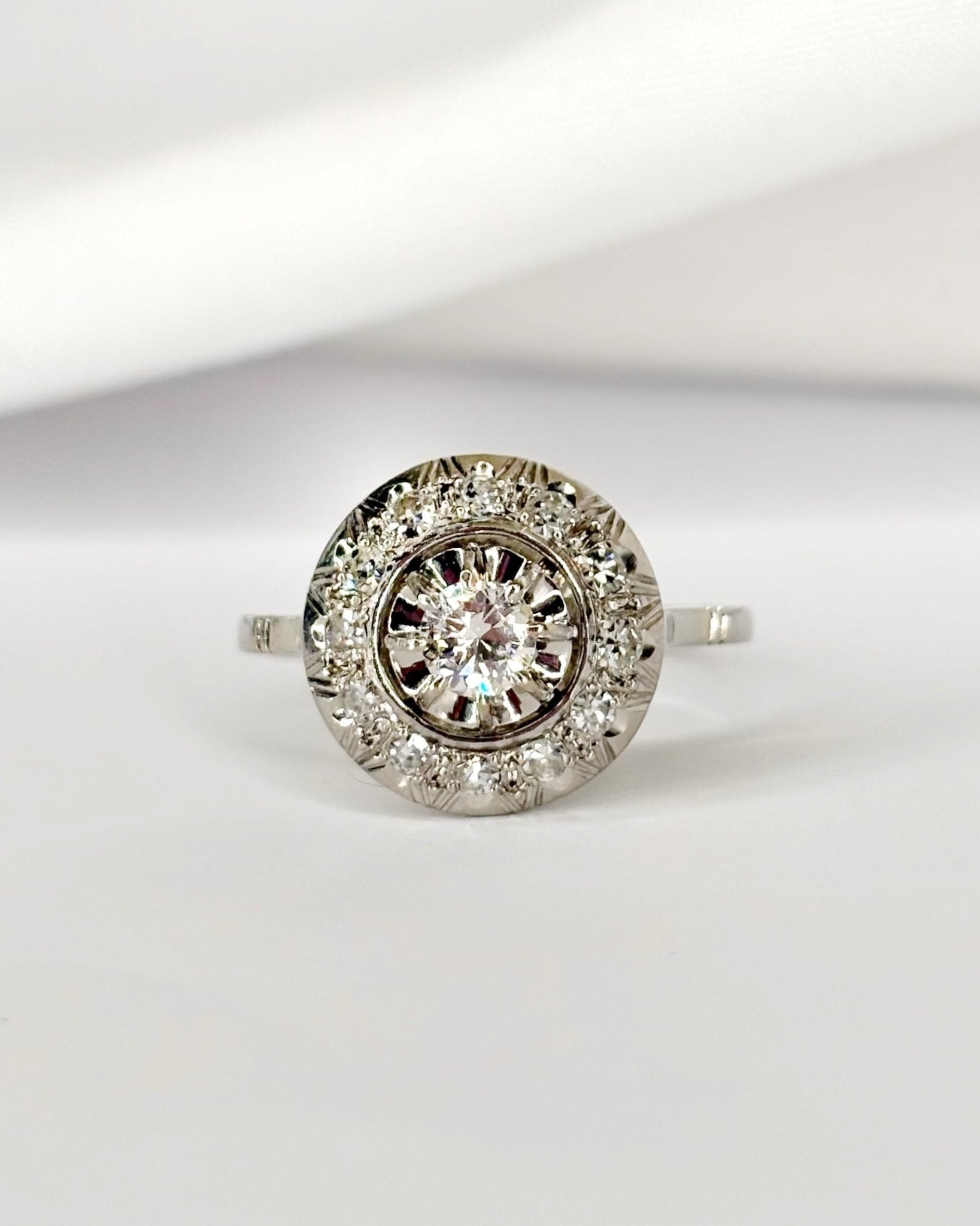Bague Art Déco Diamants 0.54 carat 3g "Conny" - Elliade Paris
