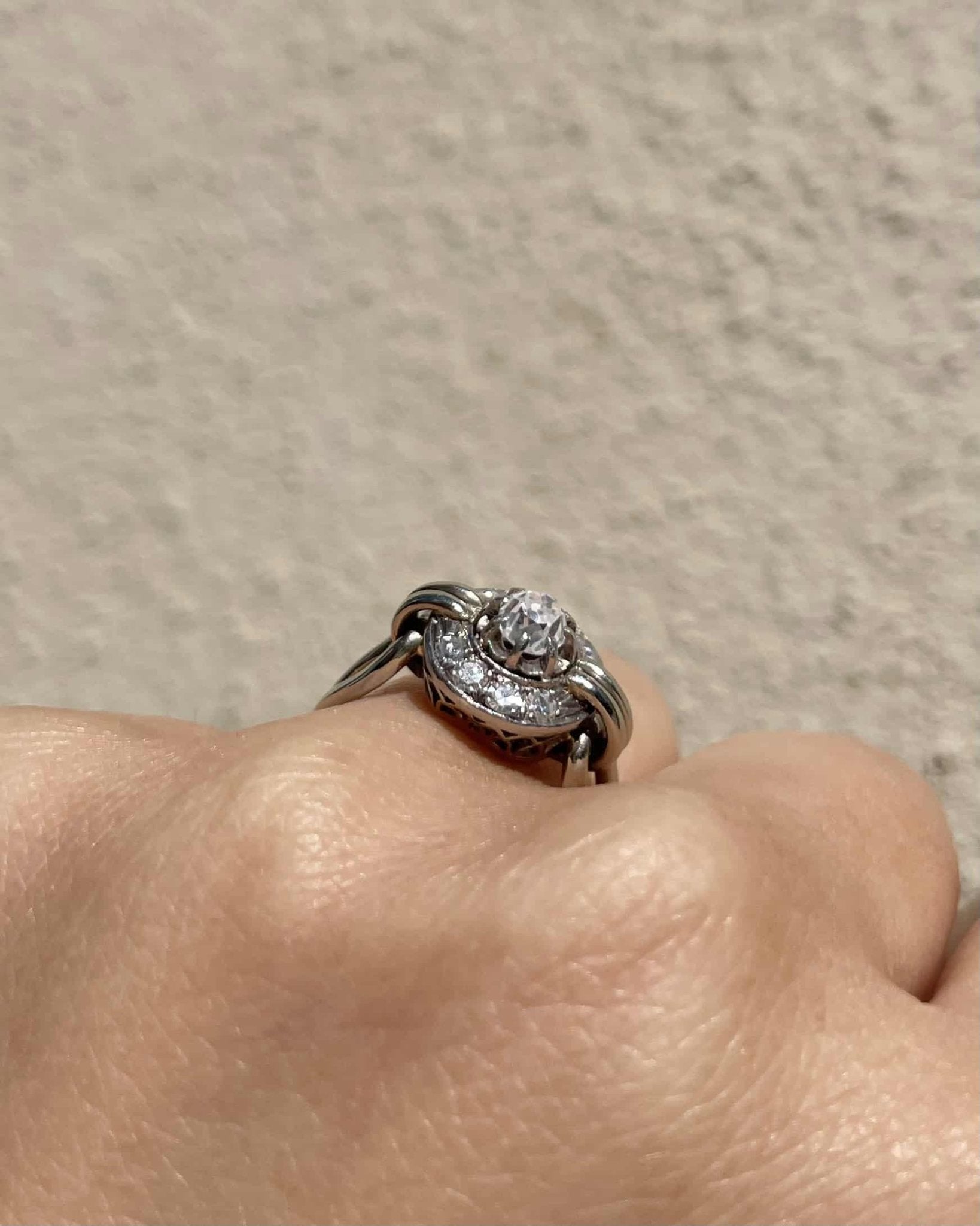 Bague Art - Déco Diamants 0.54 carat "Yvonne" - Elliade Paris