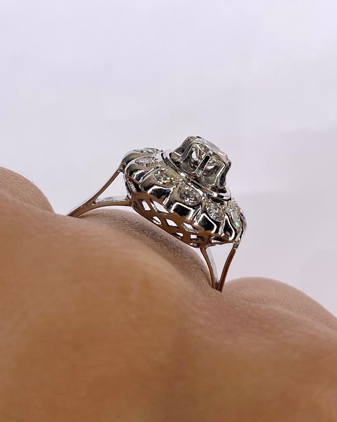 Bague Art Déco Diamants 0.69 carat "Nadia" - Elliade Paris