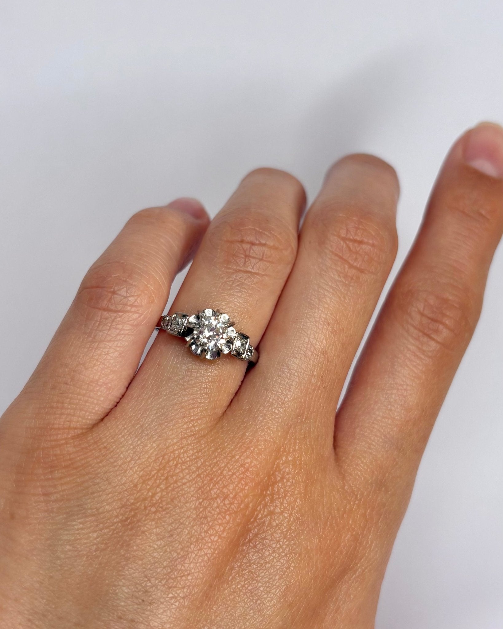 Bague Art Déco Diamants 0.72 carat "Philomène" - Elliade Paris