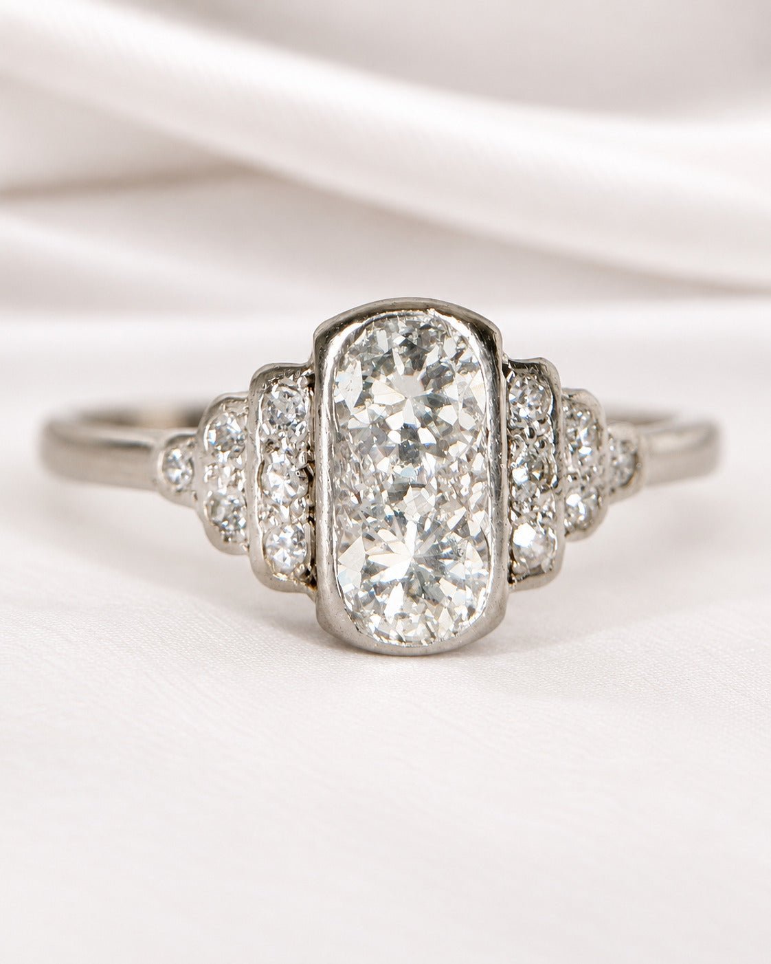 Bague Art-Déco Diamants 0.74 carat "Bélinda" - Elliade Paris
