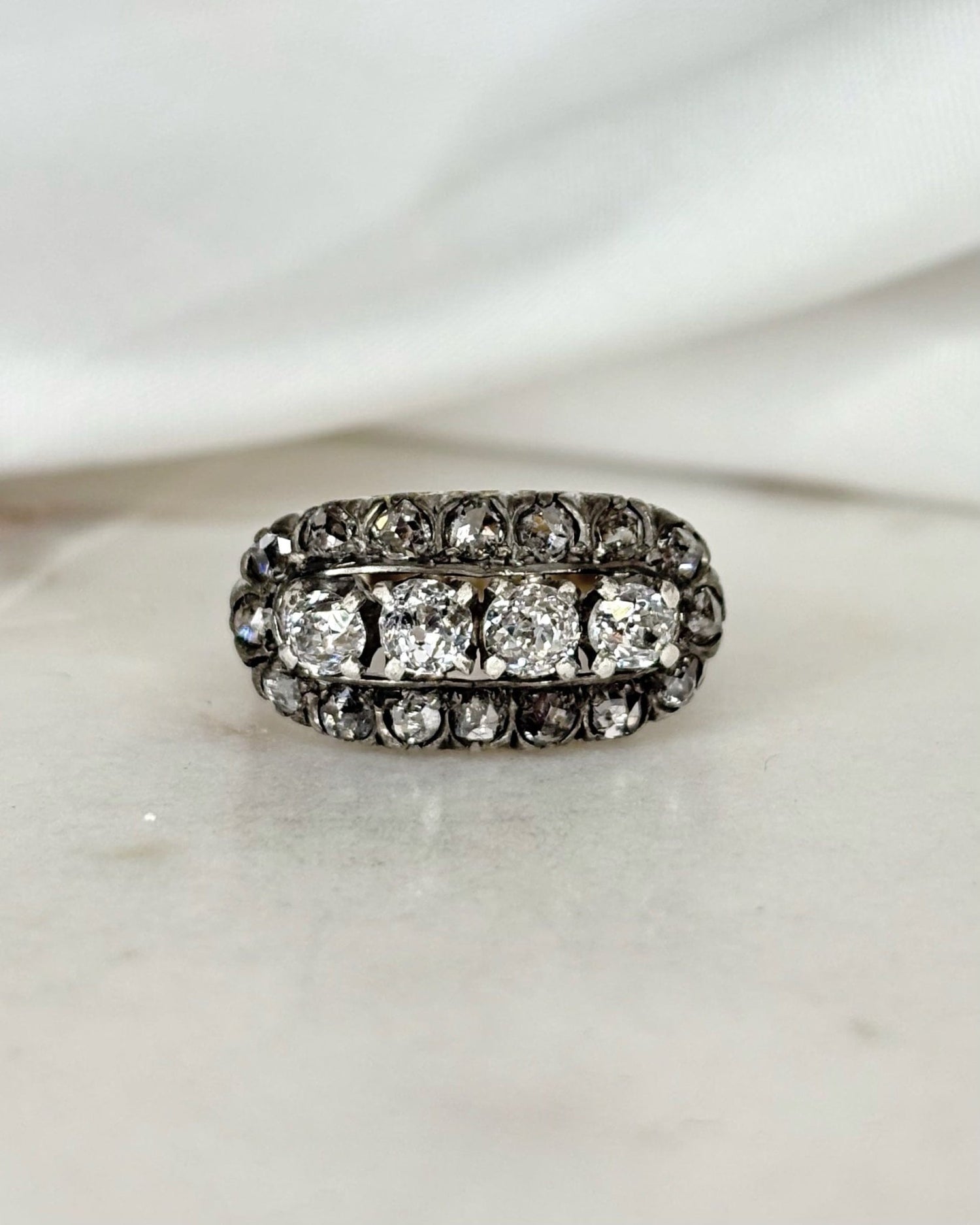 Bague Art Déco Diamants 0.92 carat "Aglaé" - Elliade Paris