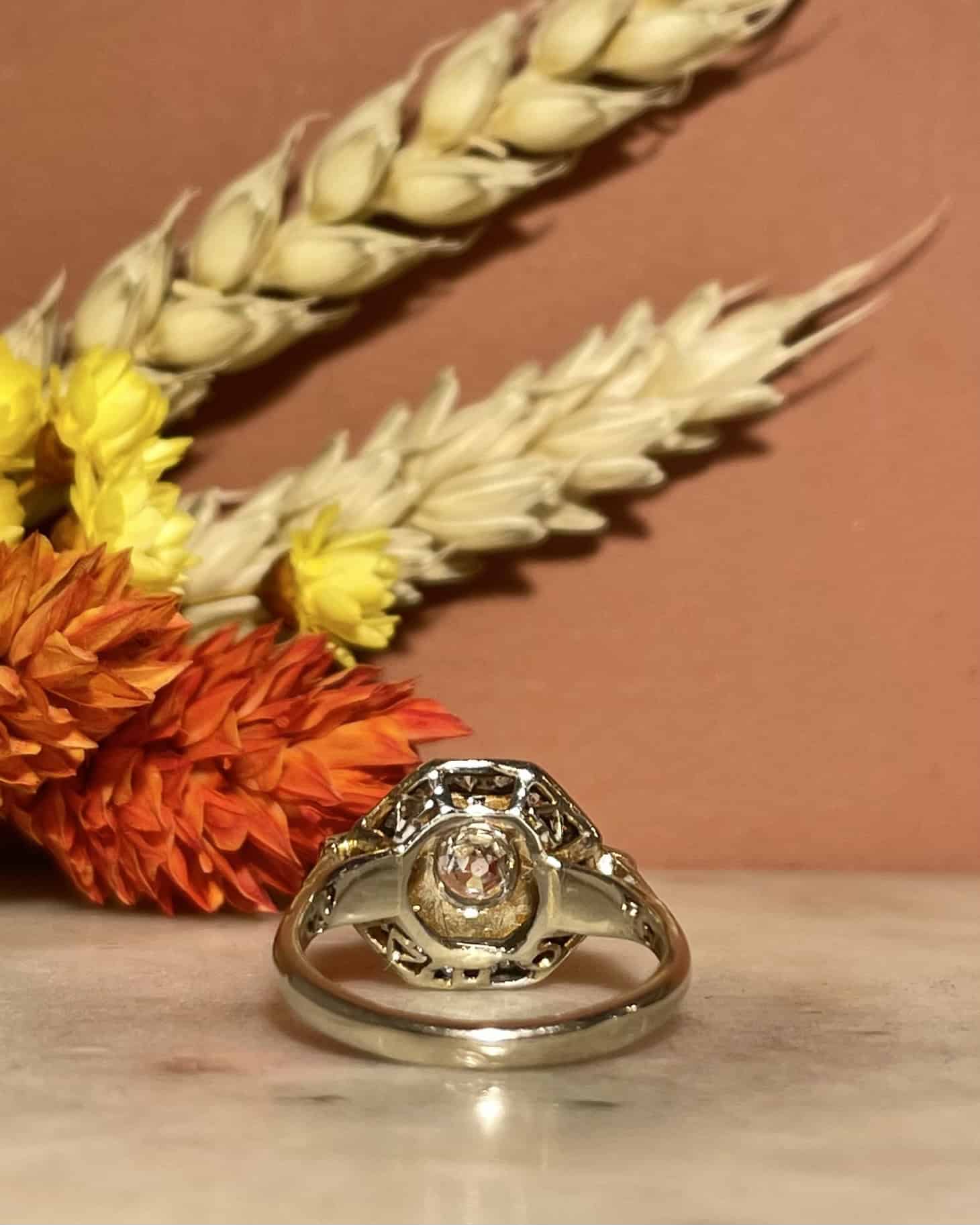 Bague Art - déco Diamants 0.92 carat "Lohan" - Elliade Paris