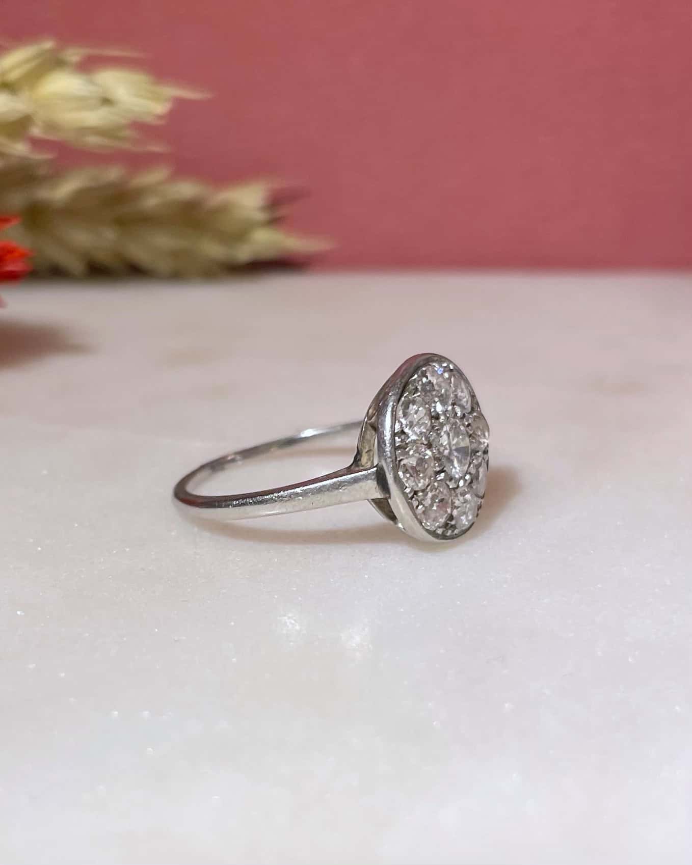 Bague Art Déco Diamants 1 carat "Lou" - Elliade Paris