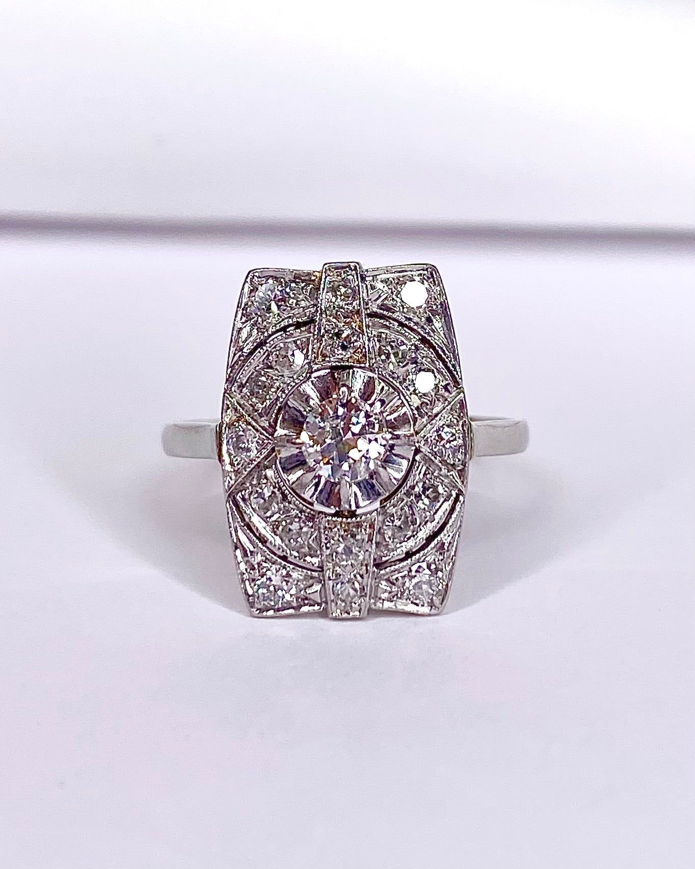 Bague Art - Déco Diamants 1.01 carat "Marta" - Elliade Paris