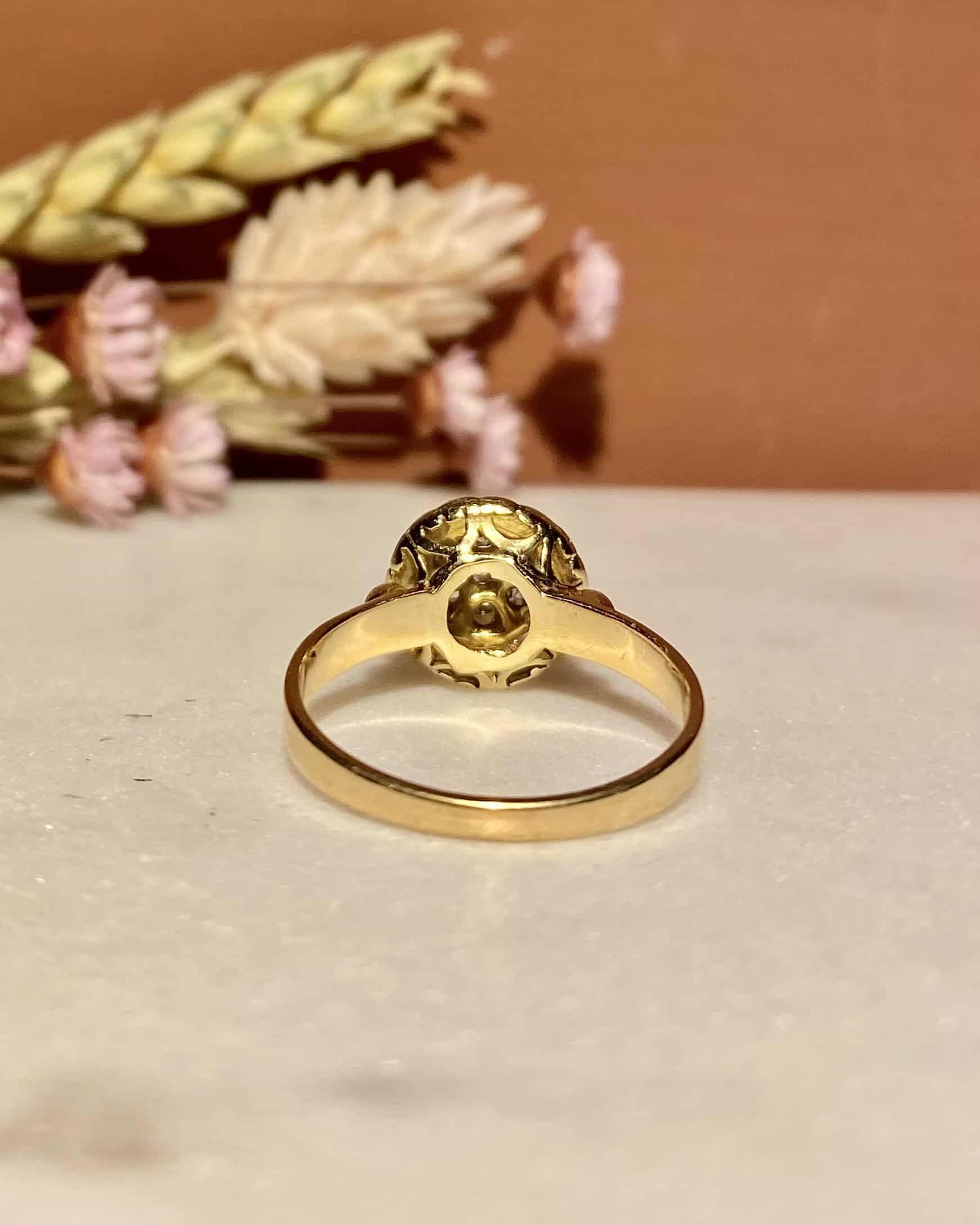 Bague Vintage Art-Déco Diamants "Elise"