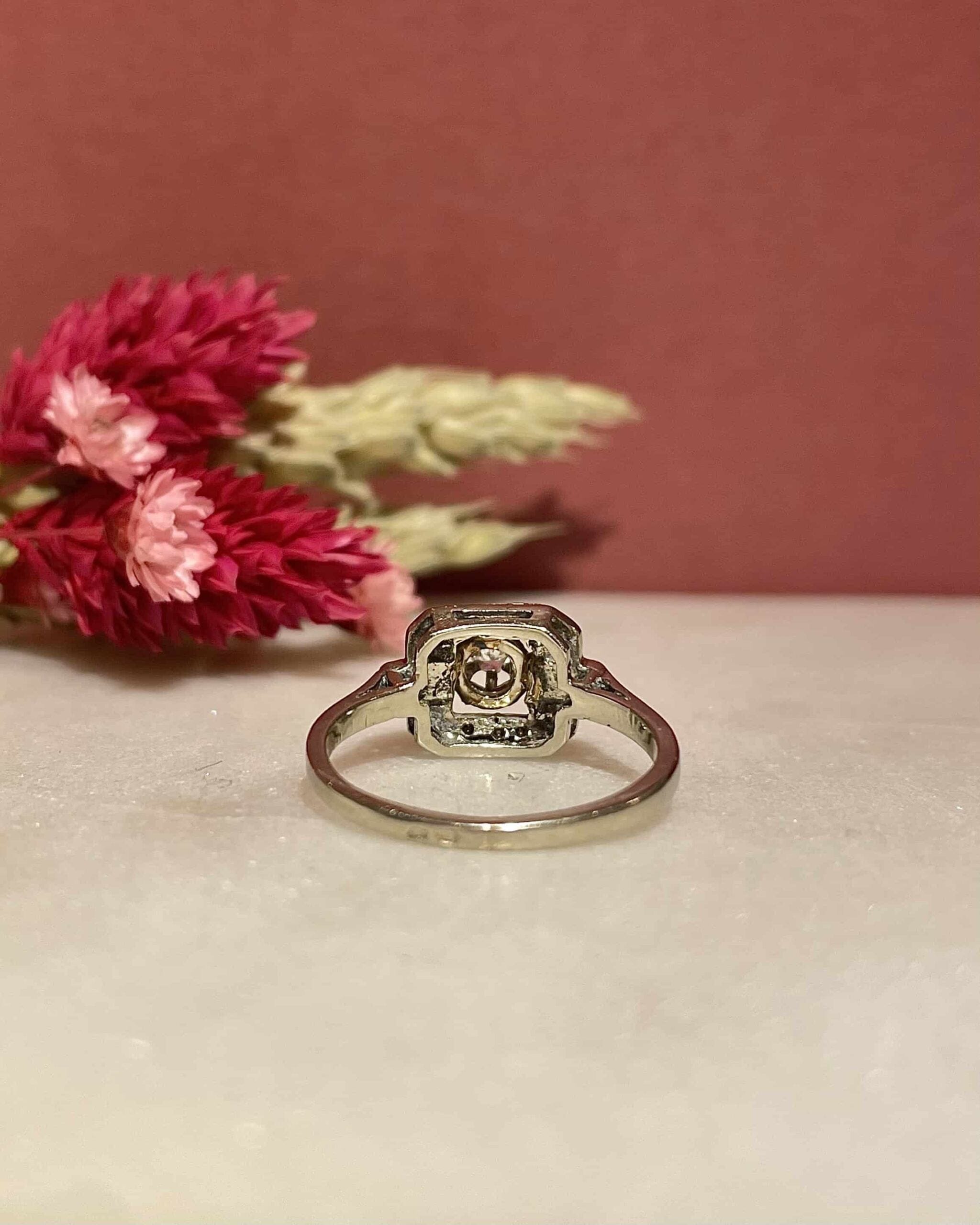 Art Deco 7 Diamond Ring "Adrianna"