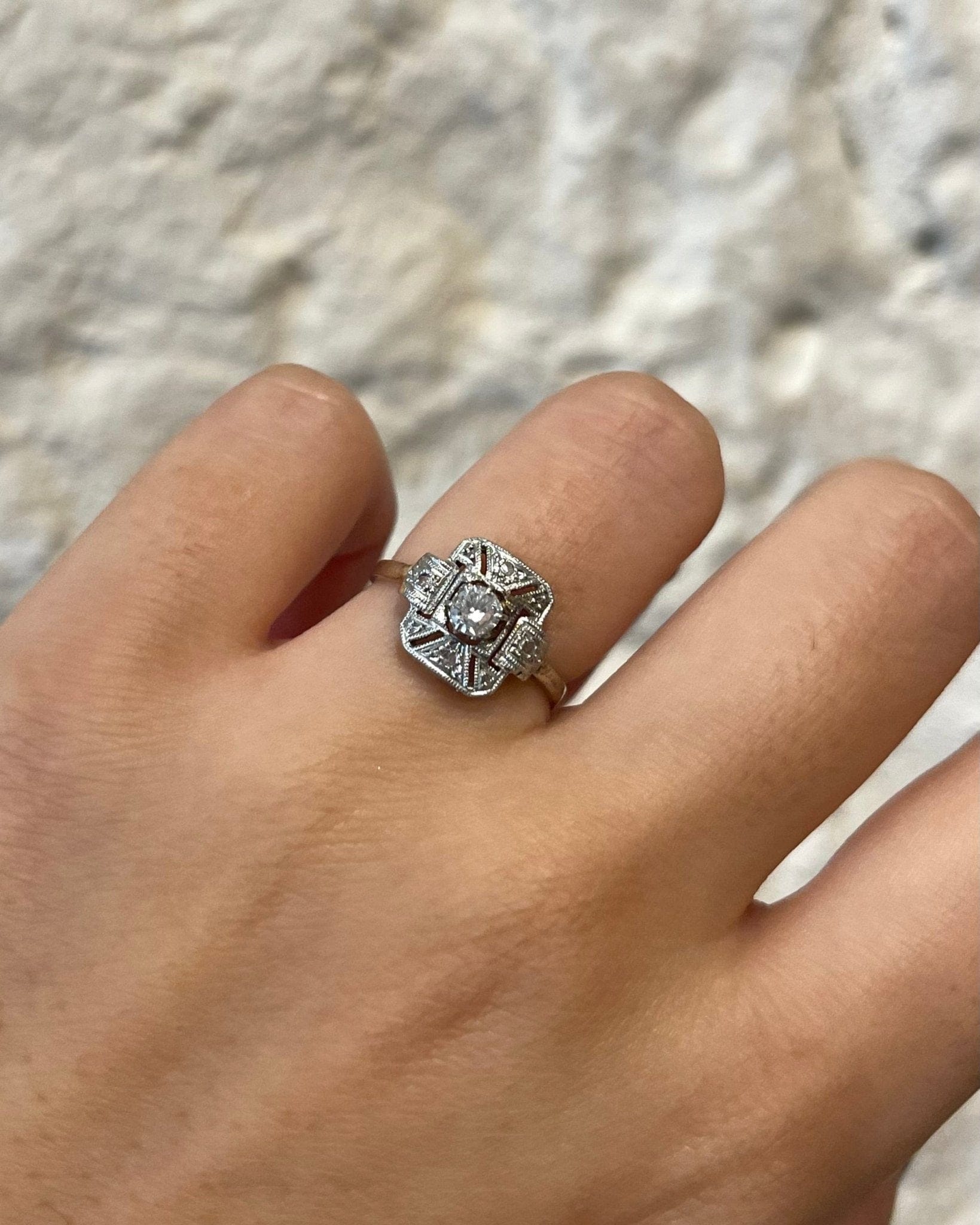 Bague Art Déco Diamants "Aléonore" - Elliade Paris