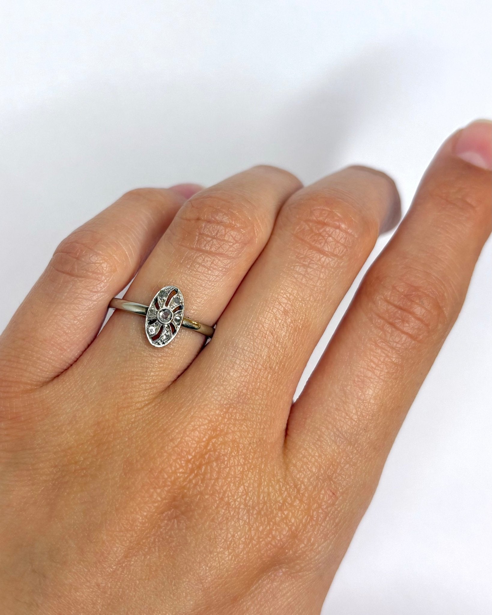 Bague Art - Déco Diamants "Alienor" - Elliade Paris