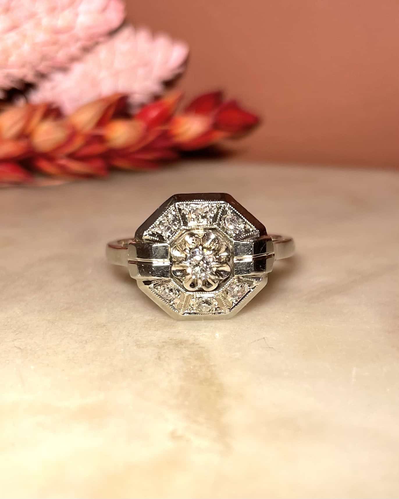 Bague Art - déco Diamants "Amaya" - Elliade Paris