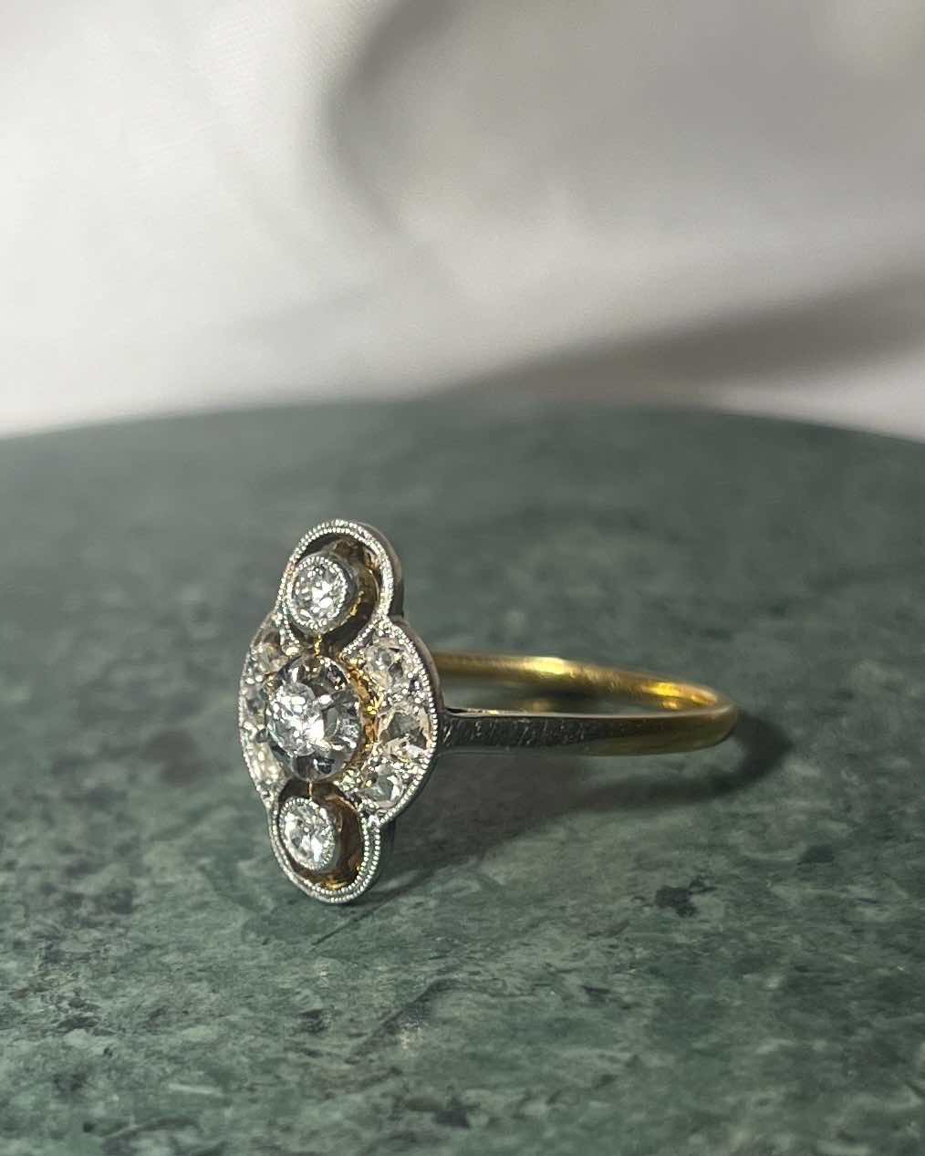 Bague Art Déco Diamants "Ambre" - Elliade Paris