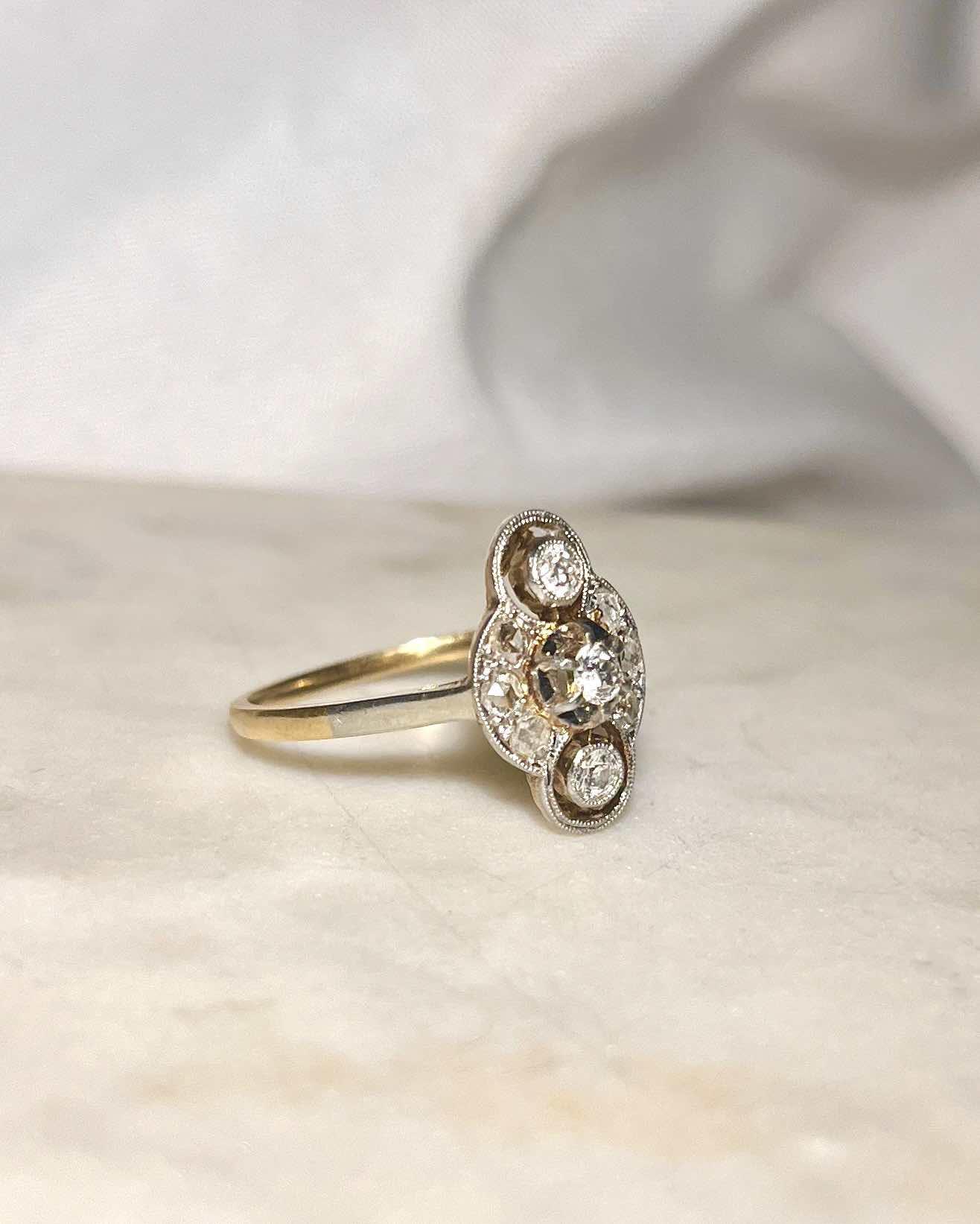 Bague Art Déco Diamants "Ambre" - Elliade Paris
