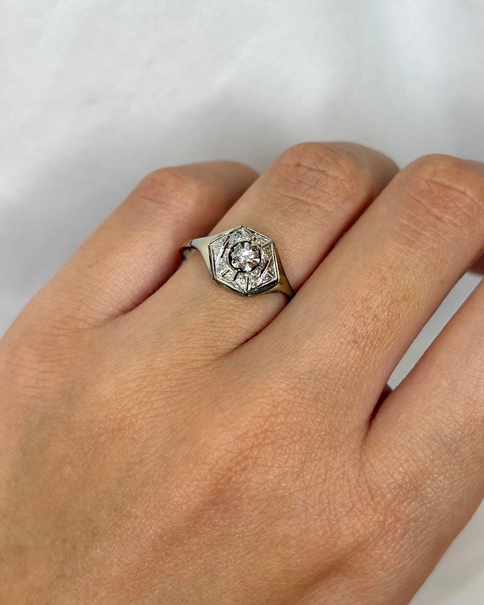 Bague Art Déco Diamants "Ambrine" - Elliade Paris