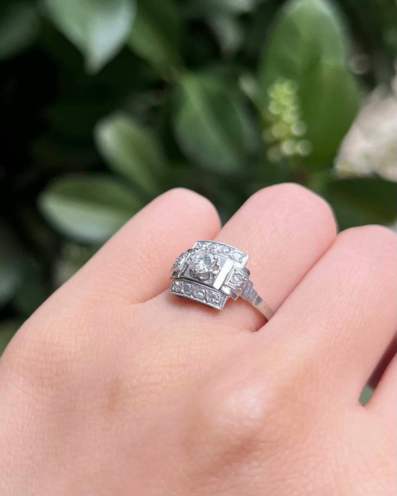 Bague Art-Déco Diamants "Daphné"