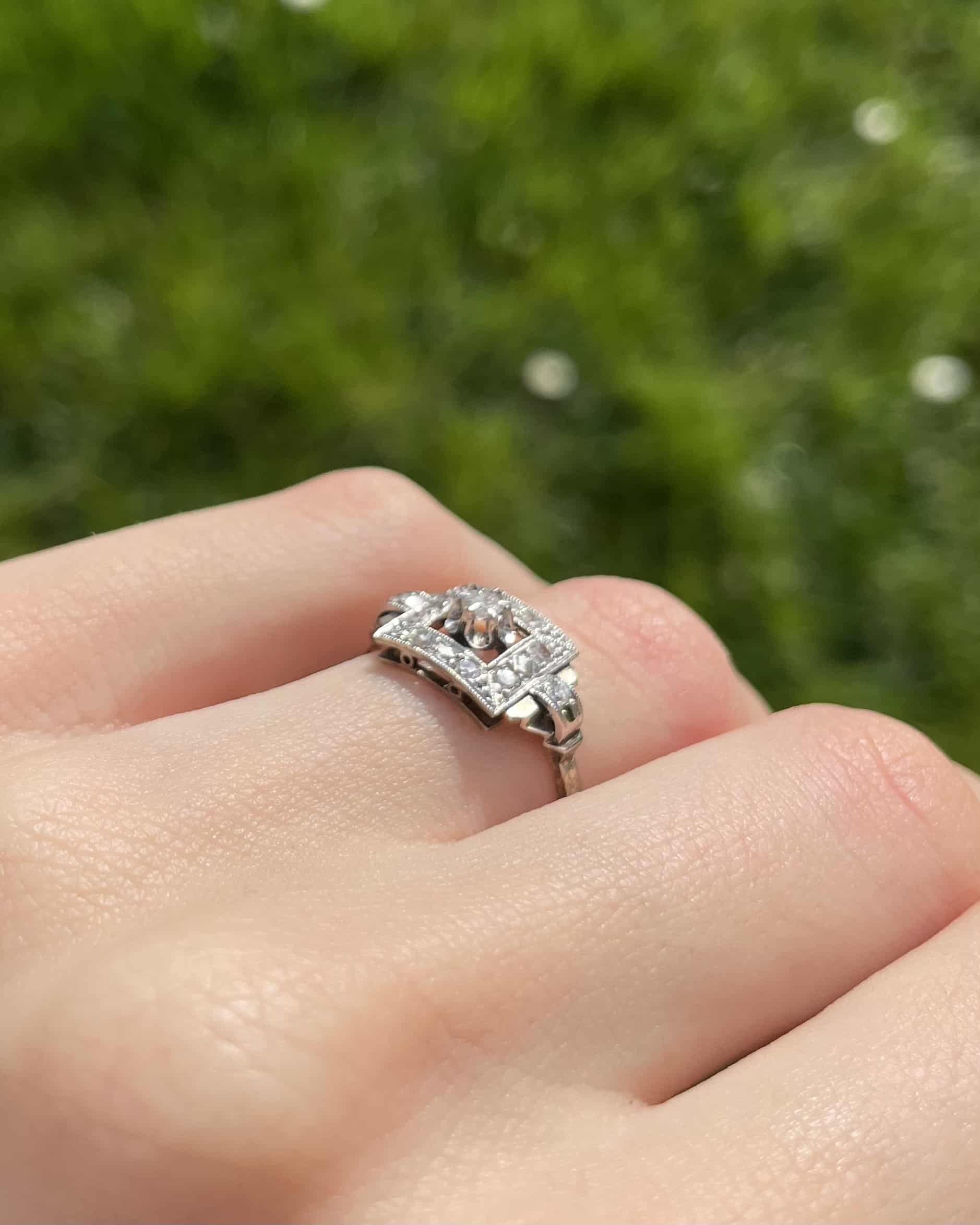 Bague Art-déco Diamants 0.32 carat "Judson"