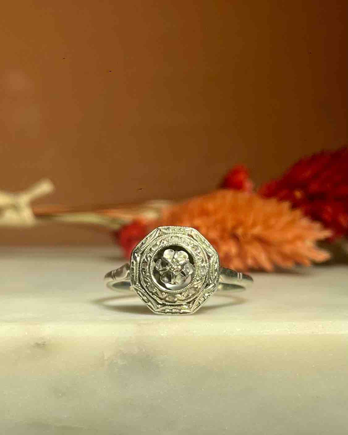 Bague Art - déco Diamants "Barbara" - Elliade Paris