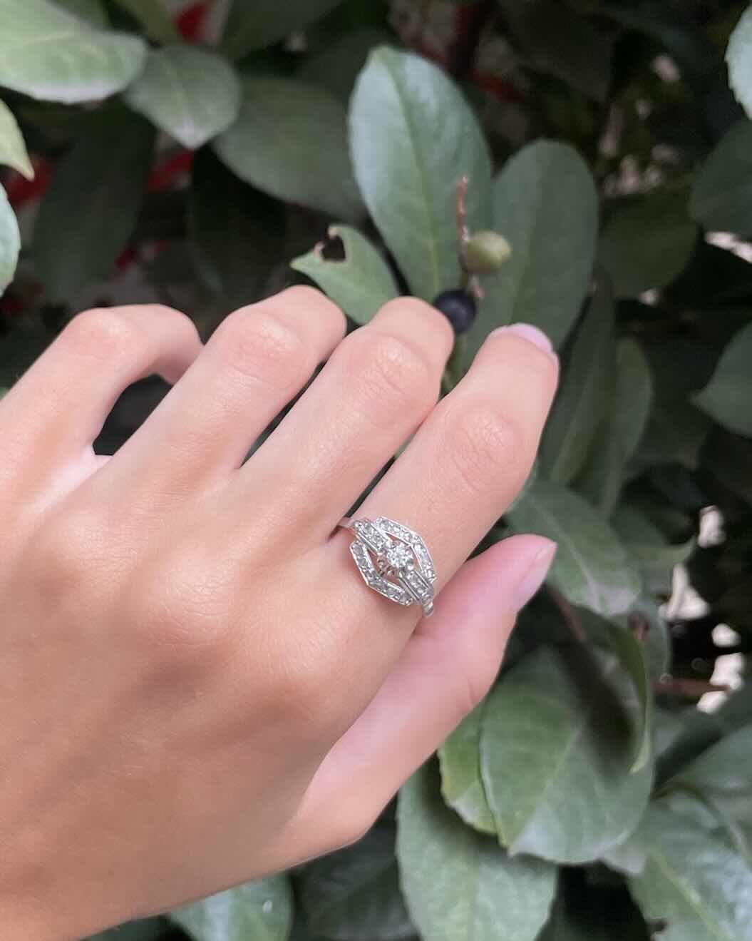 Bague Art - déco Diamants "Bracie" - Elliade Paris