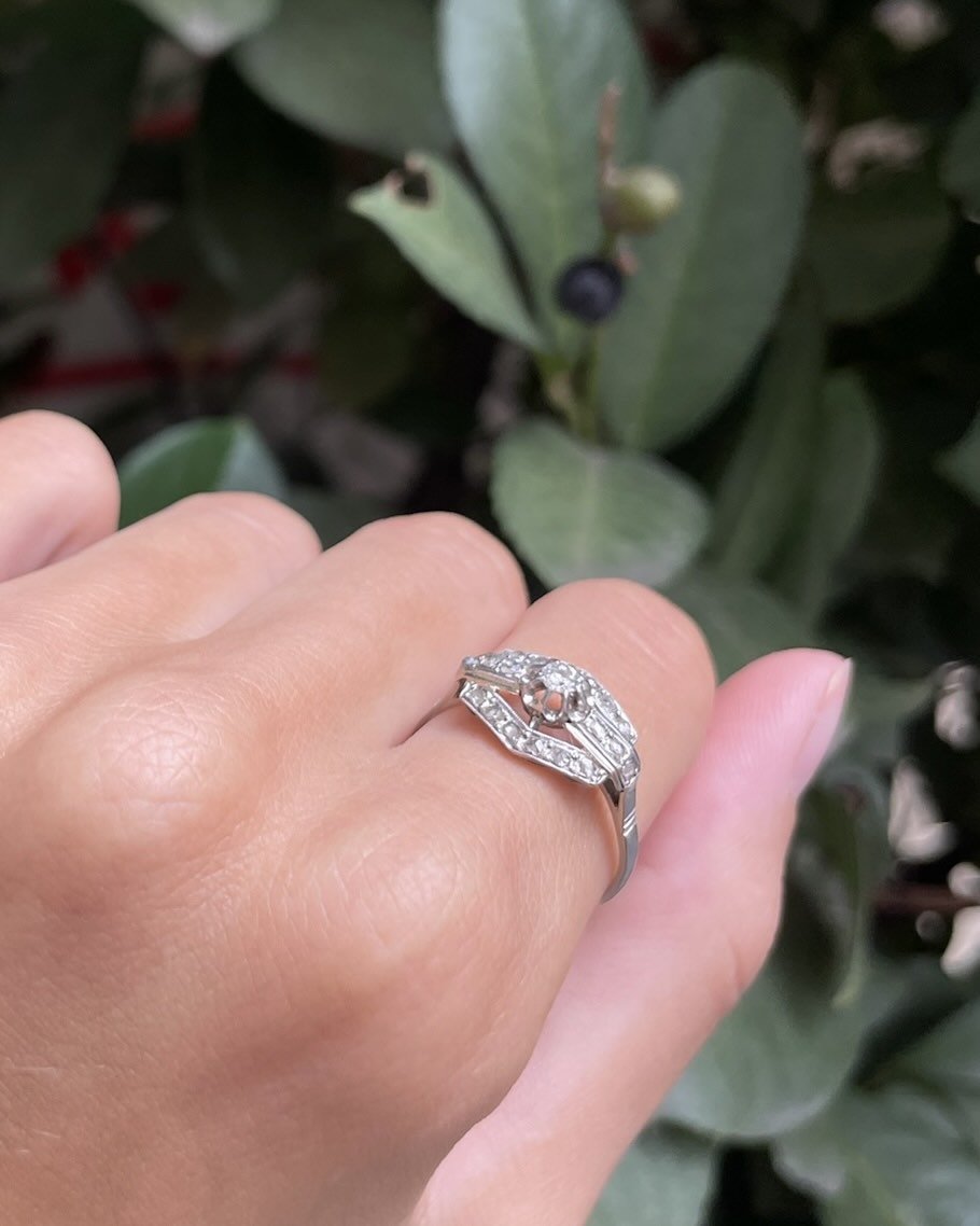 Bague Art - déco Diamants "Bracie" - Elliade Paris