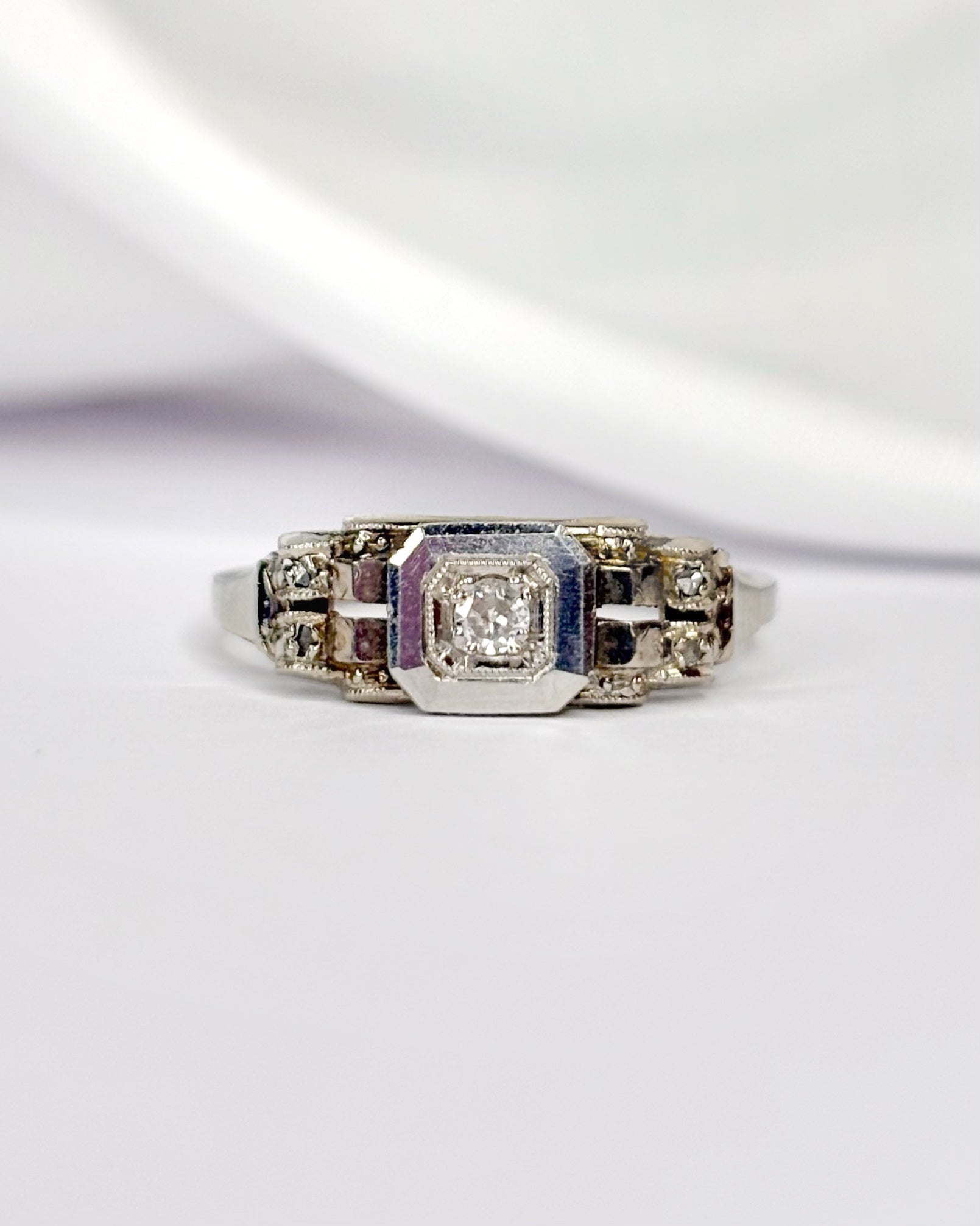 Bague Art Déco Diamants "Carina" - Elliade Paris