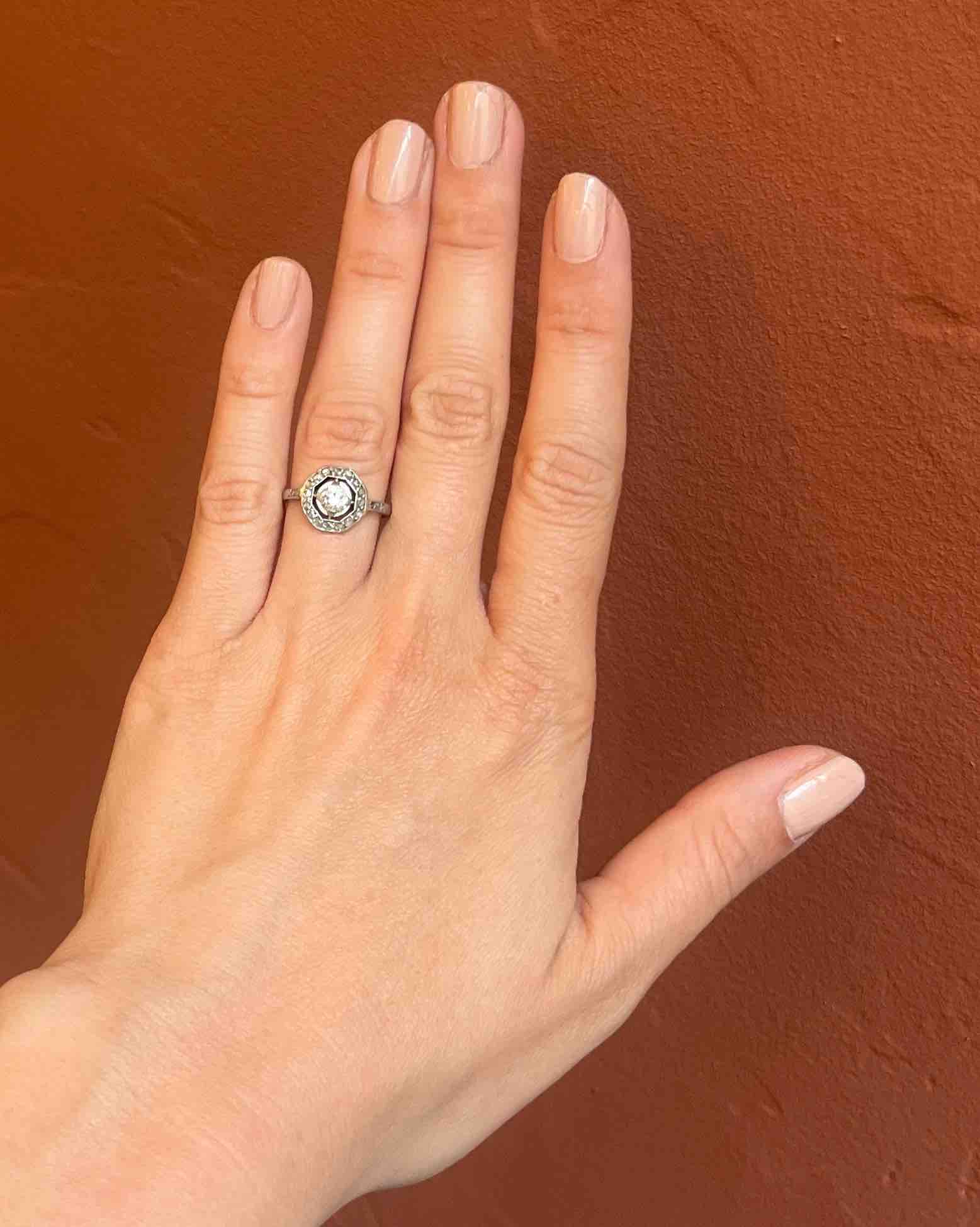 Bague Art - déco Diamants "Caroline" - Elliade Paris
