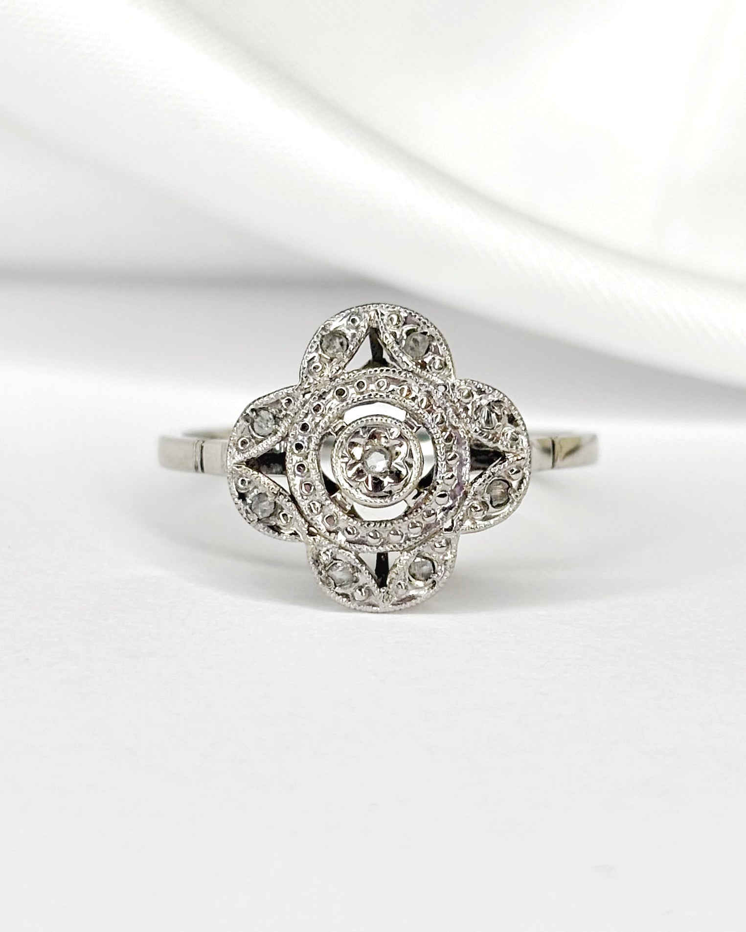 Bague Art - Déco Diamants "Chloé" - Elliade Paris